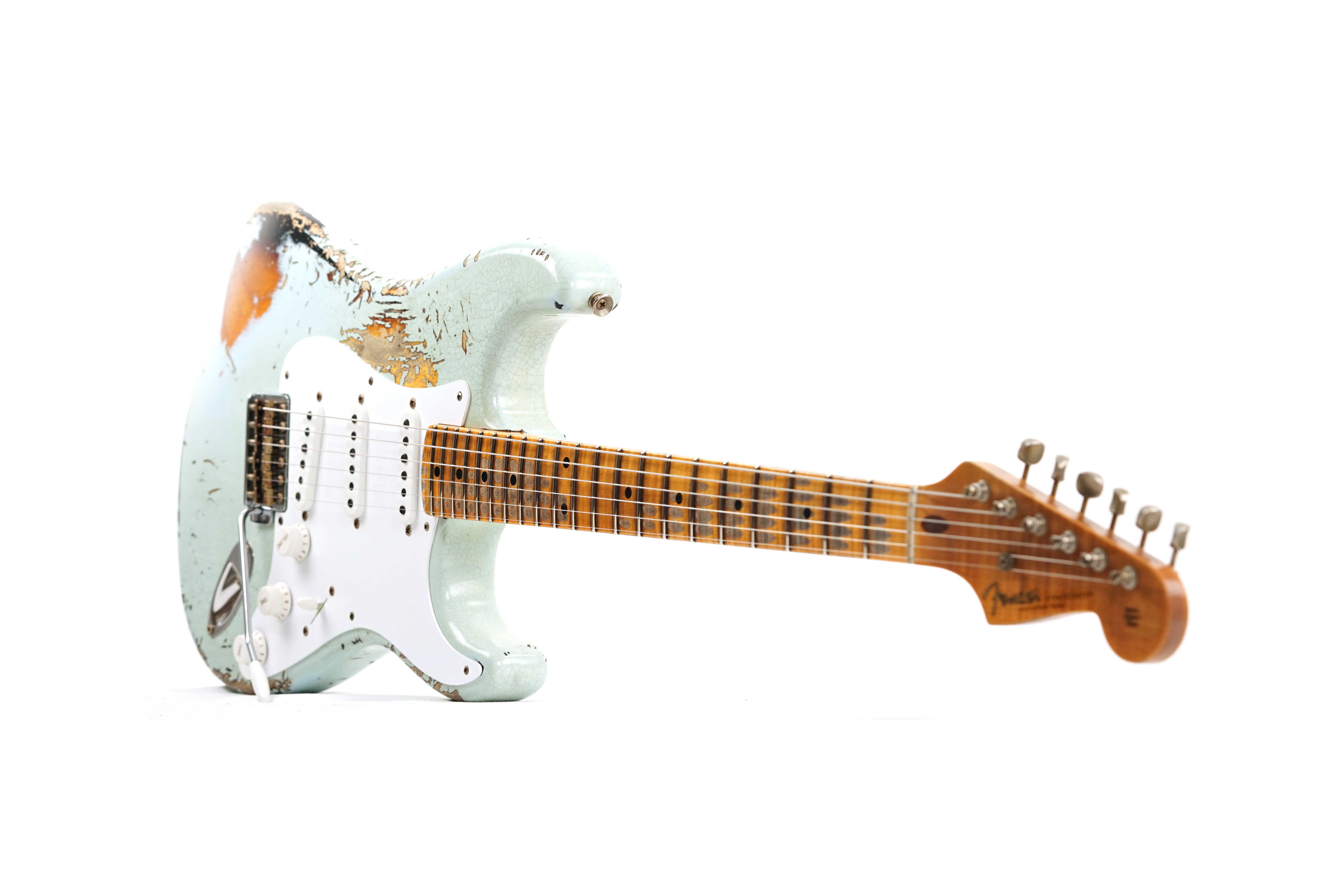 GUITARGUITAR Fender Custom Shop Limited Edition 1954 Stratocaster Heavy Relic Super Faded Aged Sonic Blue Over 2-Tone Sunburst #LXX0731