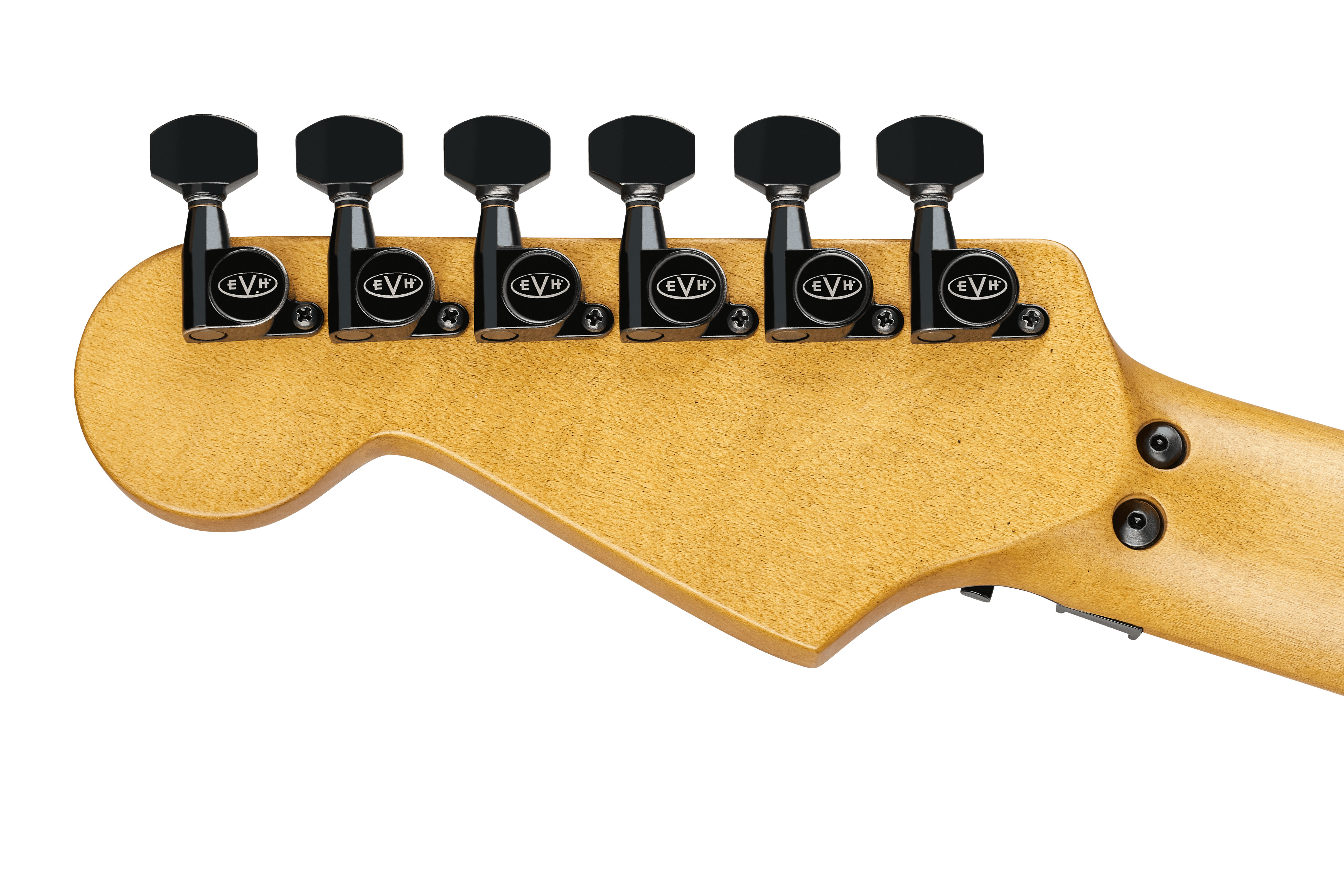GUITARGUITAR EVH Limited Edition Striped Series Frankenstein Frankie Maple Fingerboard Black with Yellow Stripes Aged
