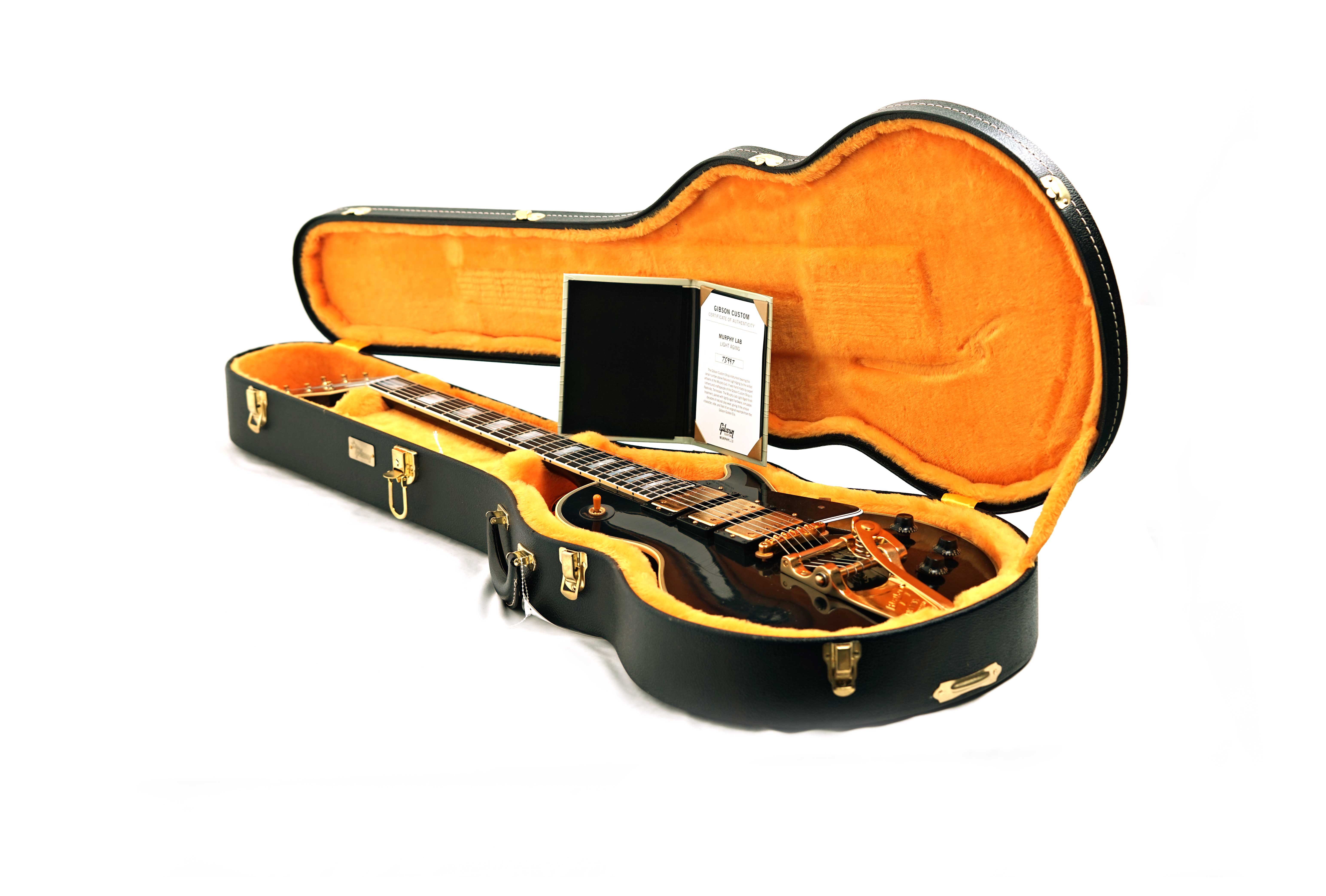 GUITARGUITAR Gibson Custom Shop Murphy Lab 1957 Les Paul Custom Reissue 3-Pickup Bigsby Light Aged #75997