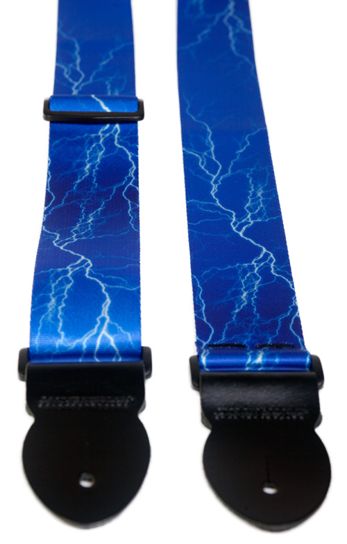 GUITARGUITAR Leathergraft Lightning Print Strap (XL) 000153