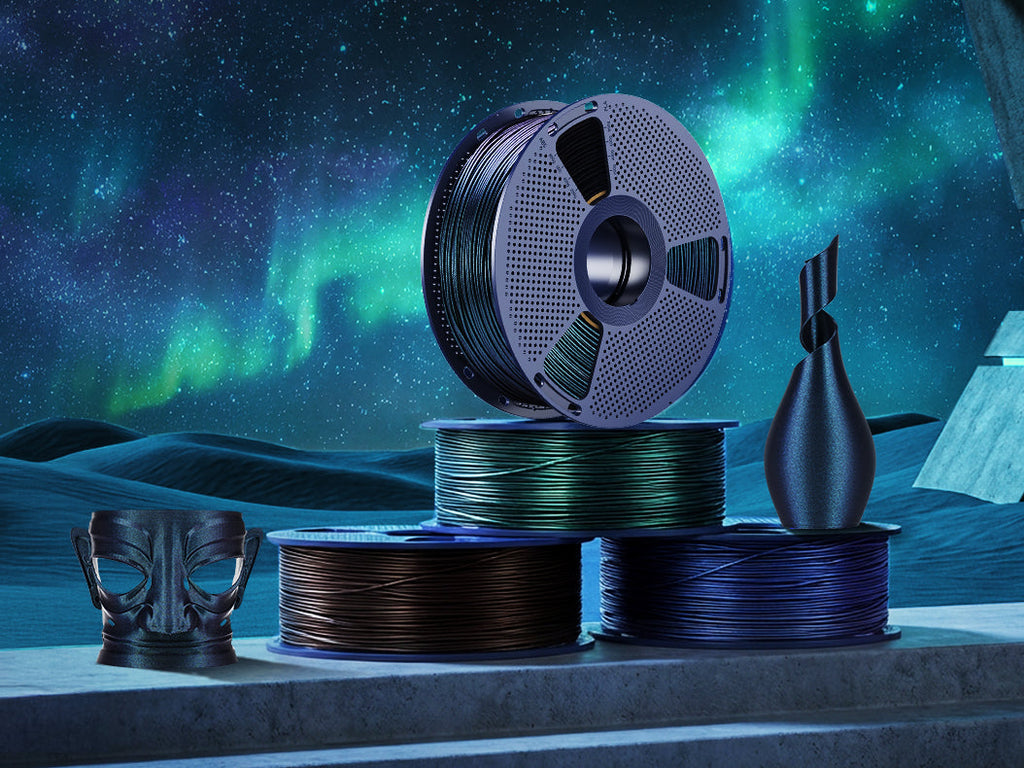 SUNLU PLA Galaxy Filament Review: Iridescent 3D Printing Magic That Changes Color from Every Angle