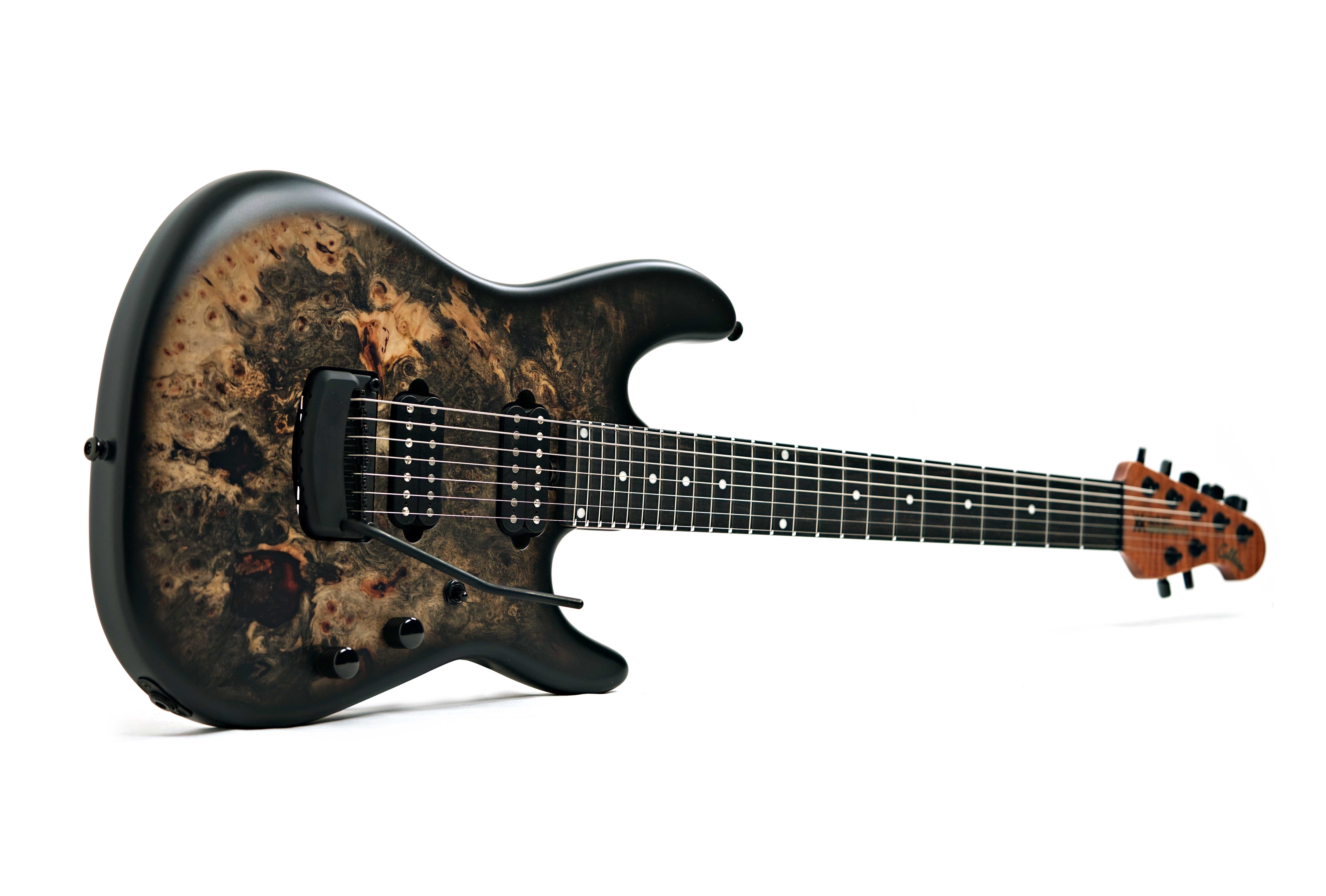 GUITARGUITAR Music Man Cutlass HH Trem 7 Jason Richardson Burl Ebony Fingerboard #S12332