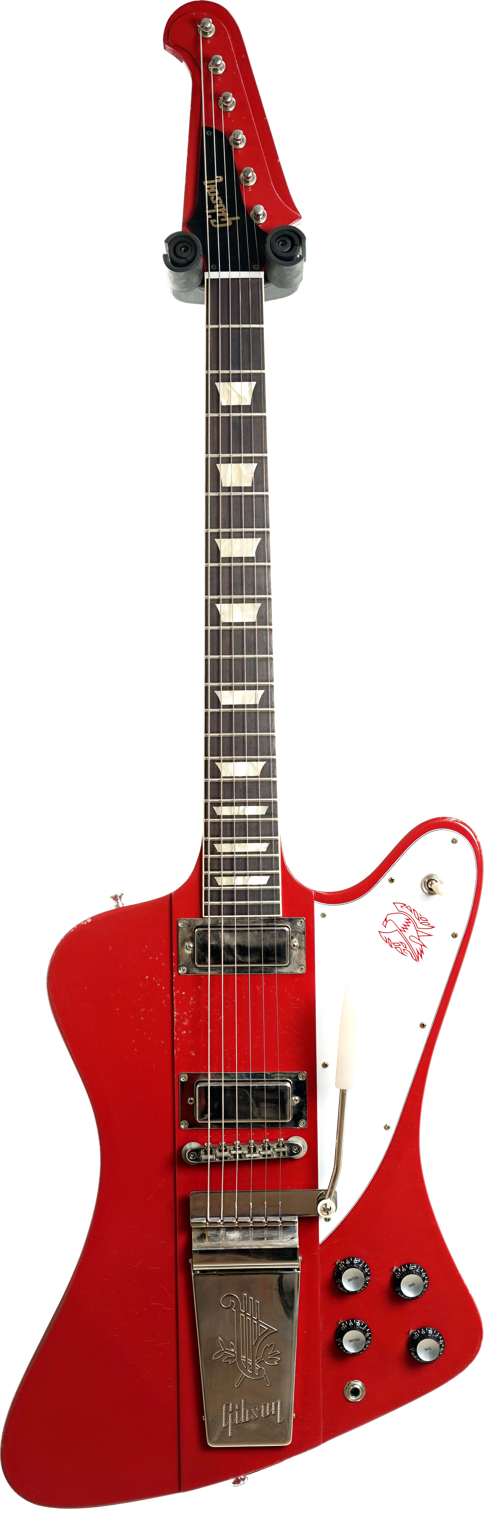 GUITARGUITAR Gibson Custom Shop 1963 Firebird V With Maestro Vibrola Light Aged Cardinal Red #304583