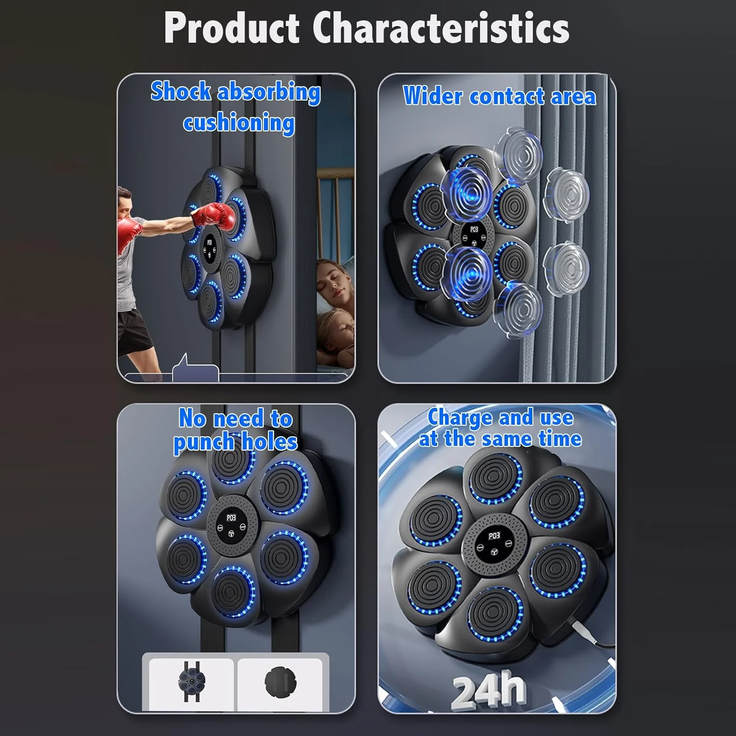 DeerRun® Smart Music Boxing Machine (Gloves and charging cable included)