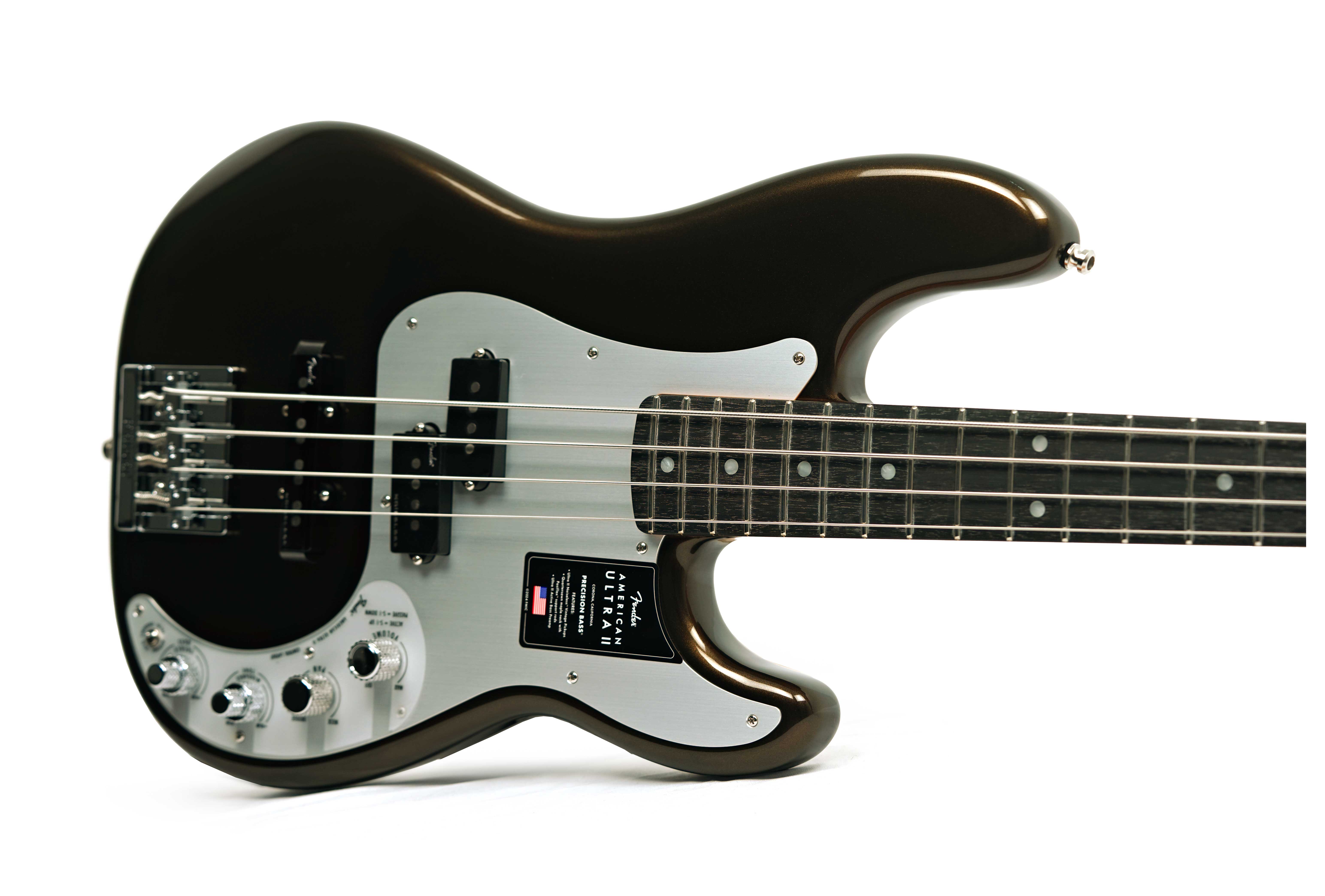GUITARGUITAR Fender American Ultra II Precision Bass Texas Tea Ebony Fingerboard #US25000308