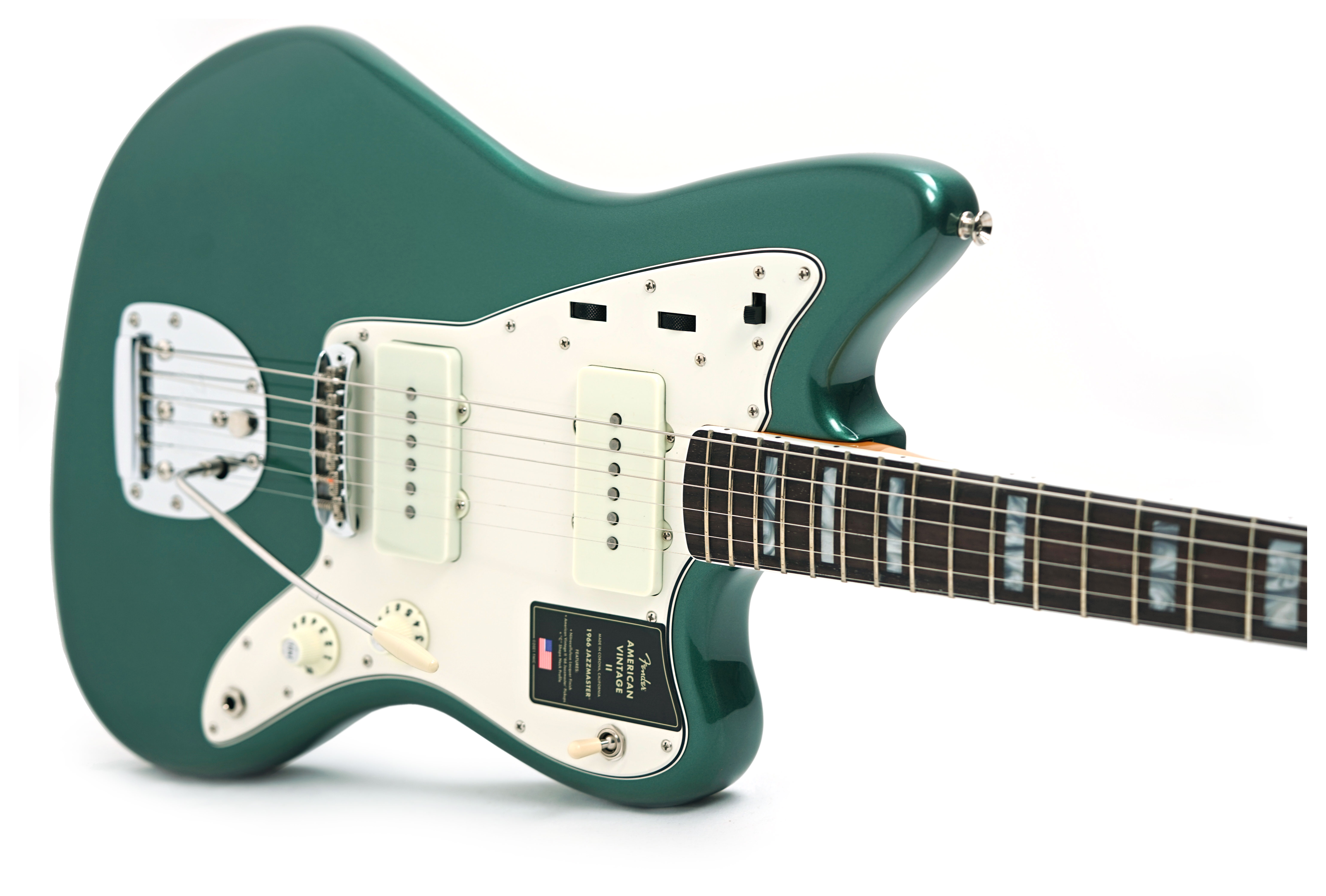 GUITARGUITAR Fender American Vintage II 1966 Jazzmaster Sherwood Green Metallic Rosewood Fingerboard #V2559147