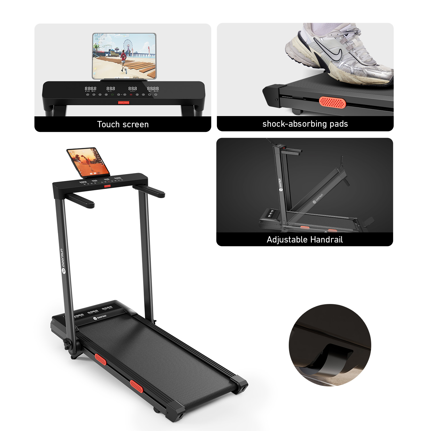 DeerRun Z10 Pro 12% auto incline treadmill feature overview