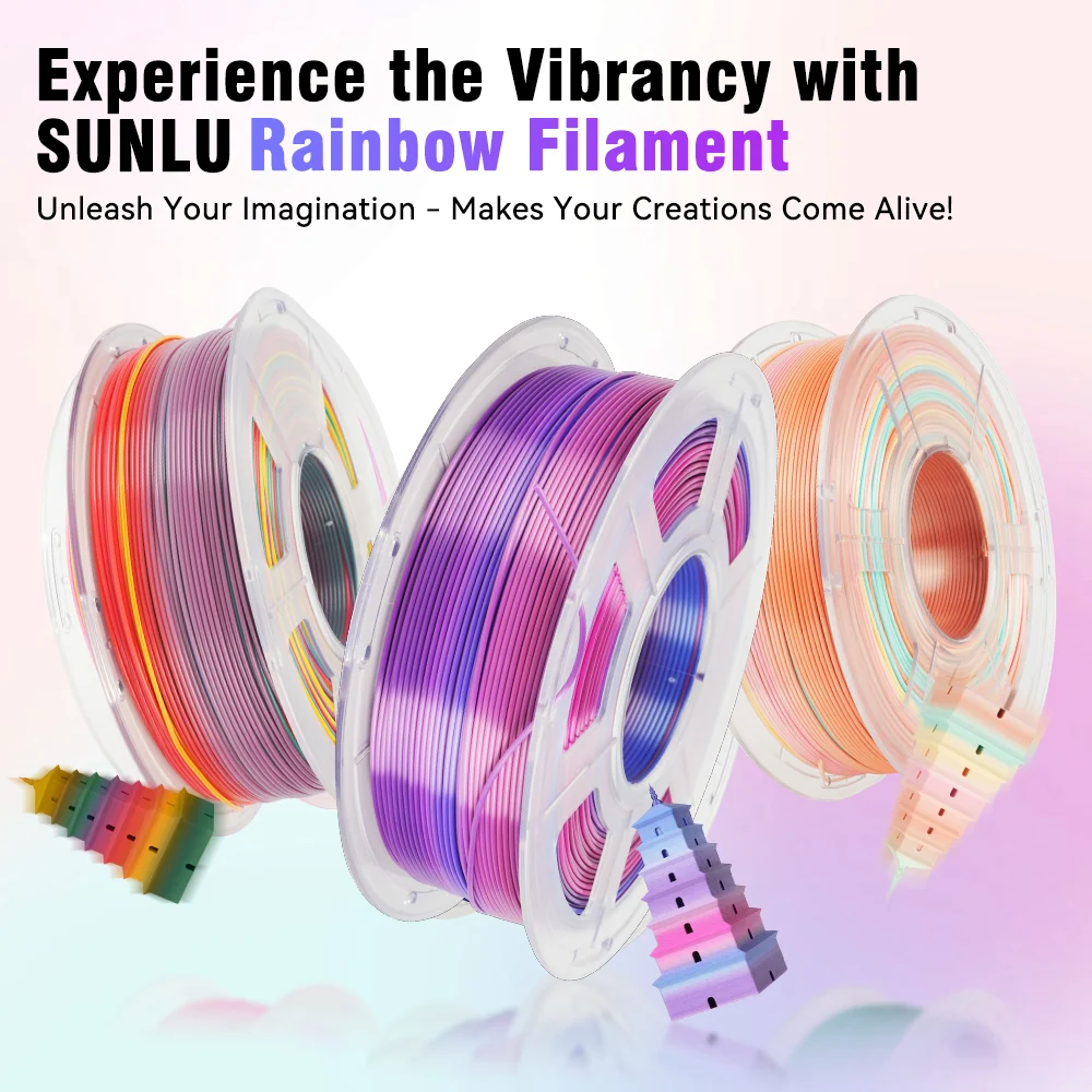 PETG Rainbow Filament 3D Printer Filament 1KG