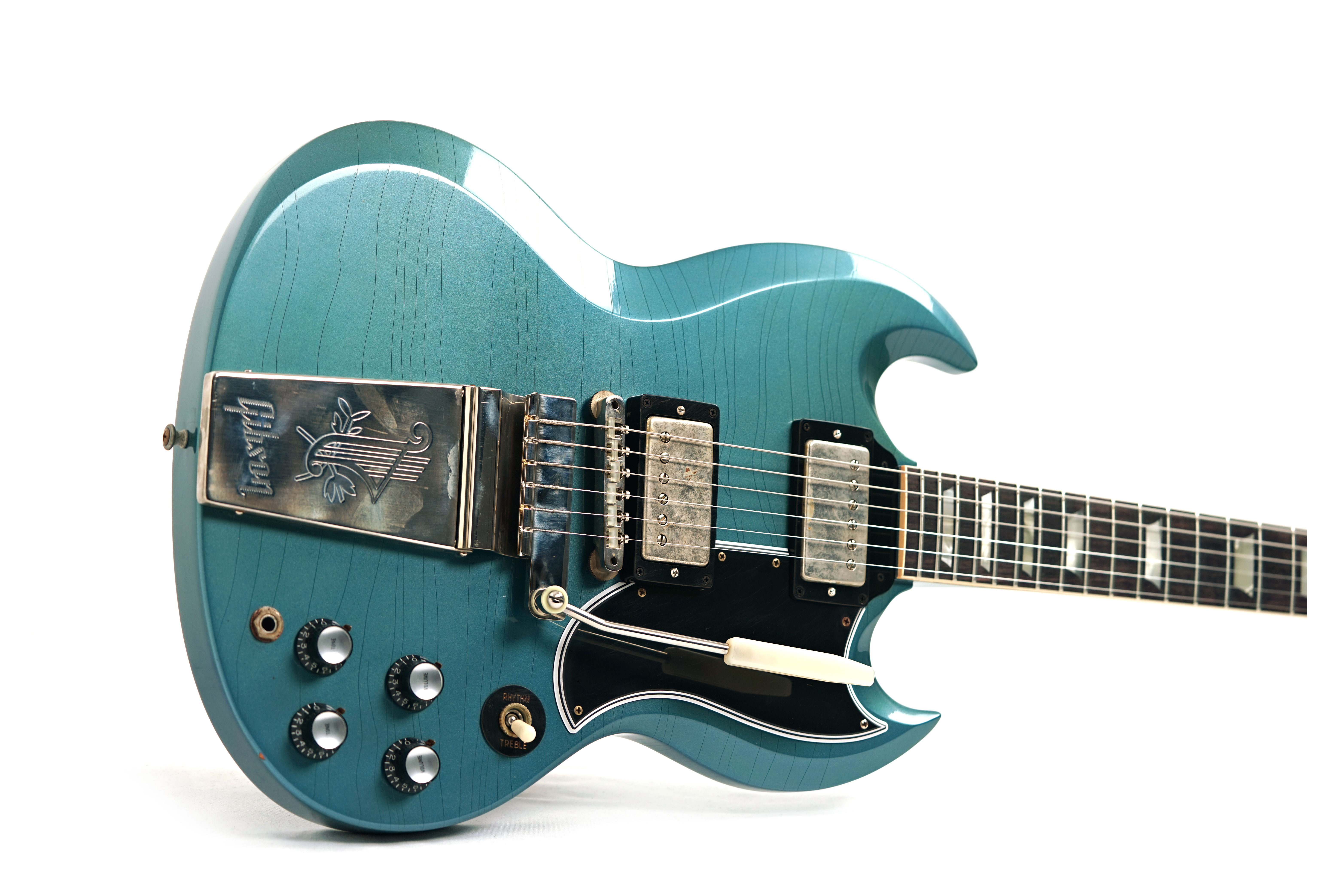 GUITARGUITAR Gibson Custom Shop Murphy Lab 1964 SG Standard Reissue with Maestro Vibrola Ultra Light Aged Pelham Blue #502824