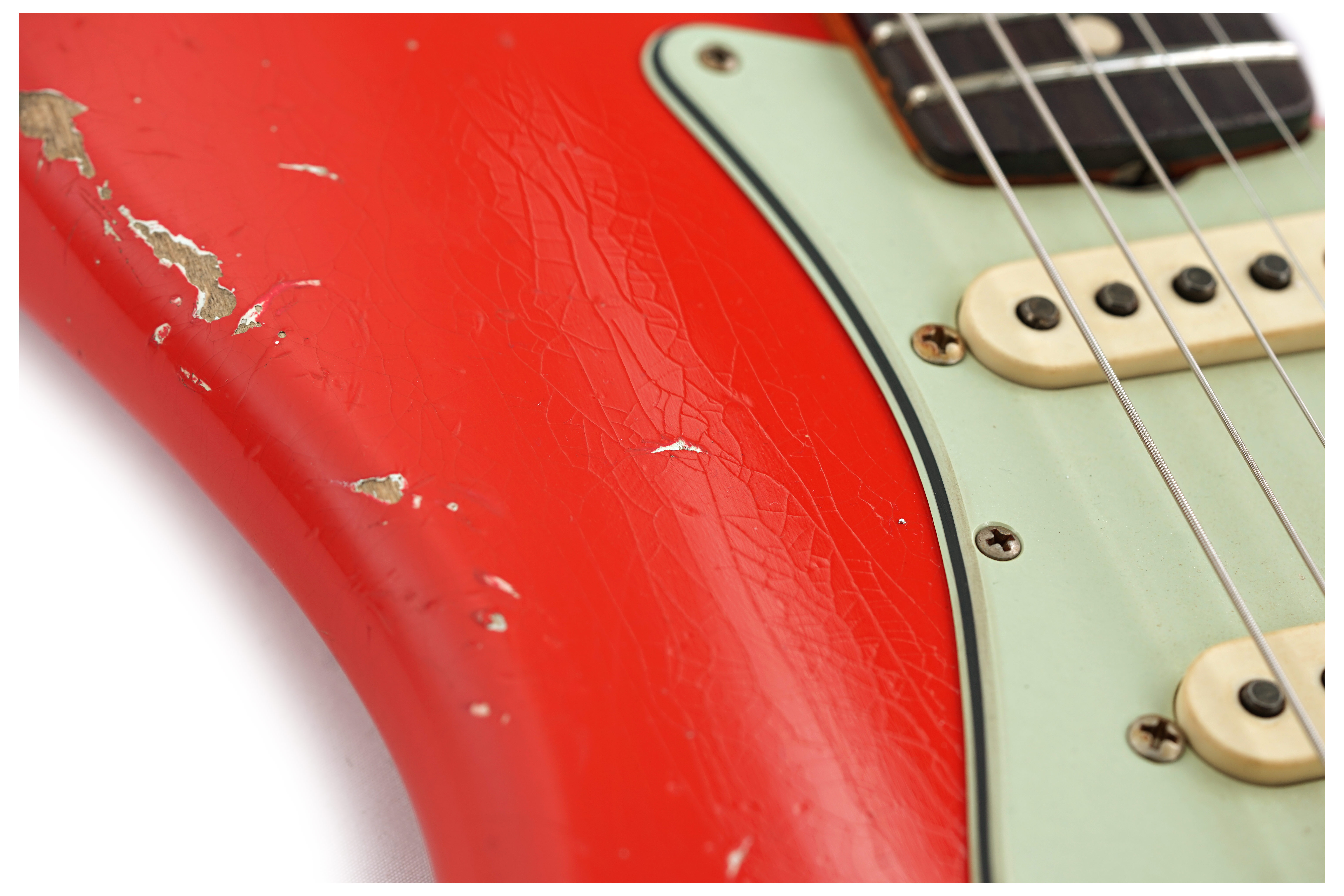 GUITARGUITAR Fender Custom Shop 61 Stratocaster Relic Fiesta Red Master Built by Levi Perry #R132225