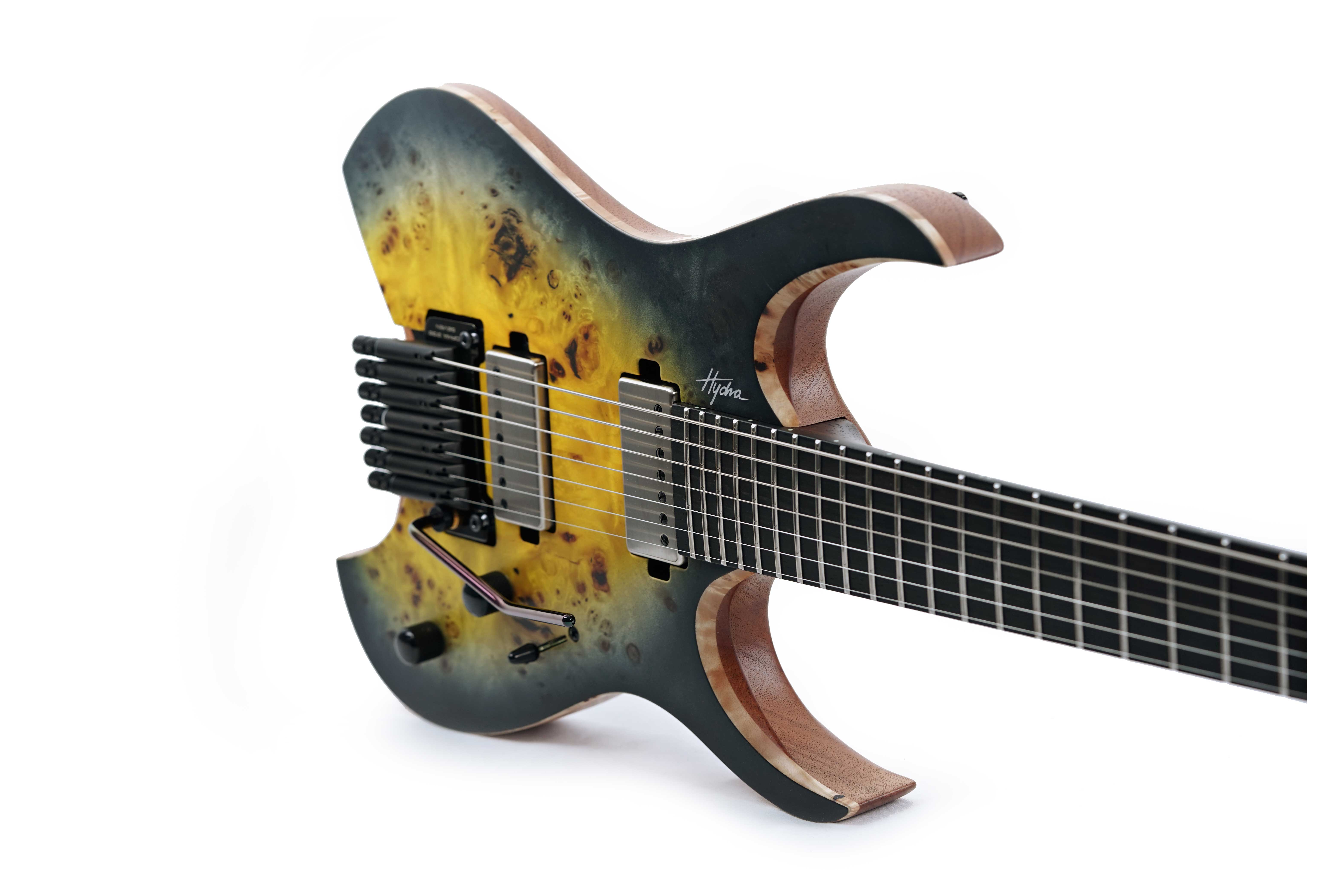 GUITARGUITAR Mayones Hydra Elite 7, Eye Poplar 3A, Custom Nuclear Burst Satin, Black Hardware, Velvetrone Ironside / Solium #HF0000718