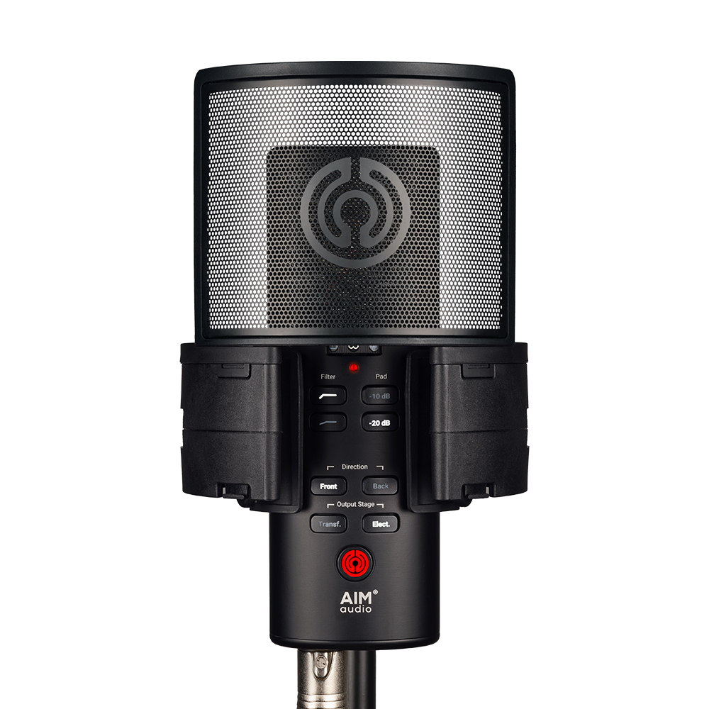 GUITARGUITAR Aim Audio INSPIRE + PACK Multi-Pattern Studio Mic and ORBIT/SENTRY Shockmount Package in Custom Case