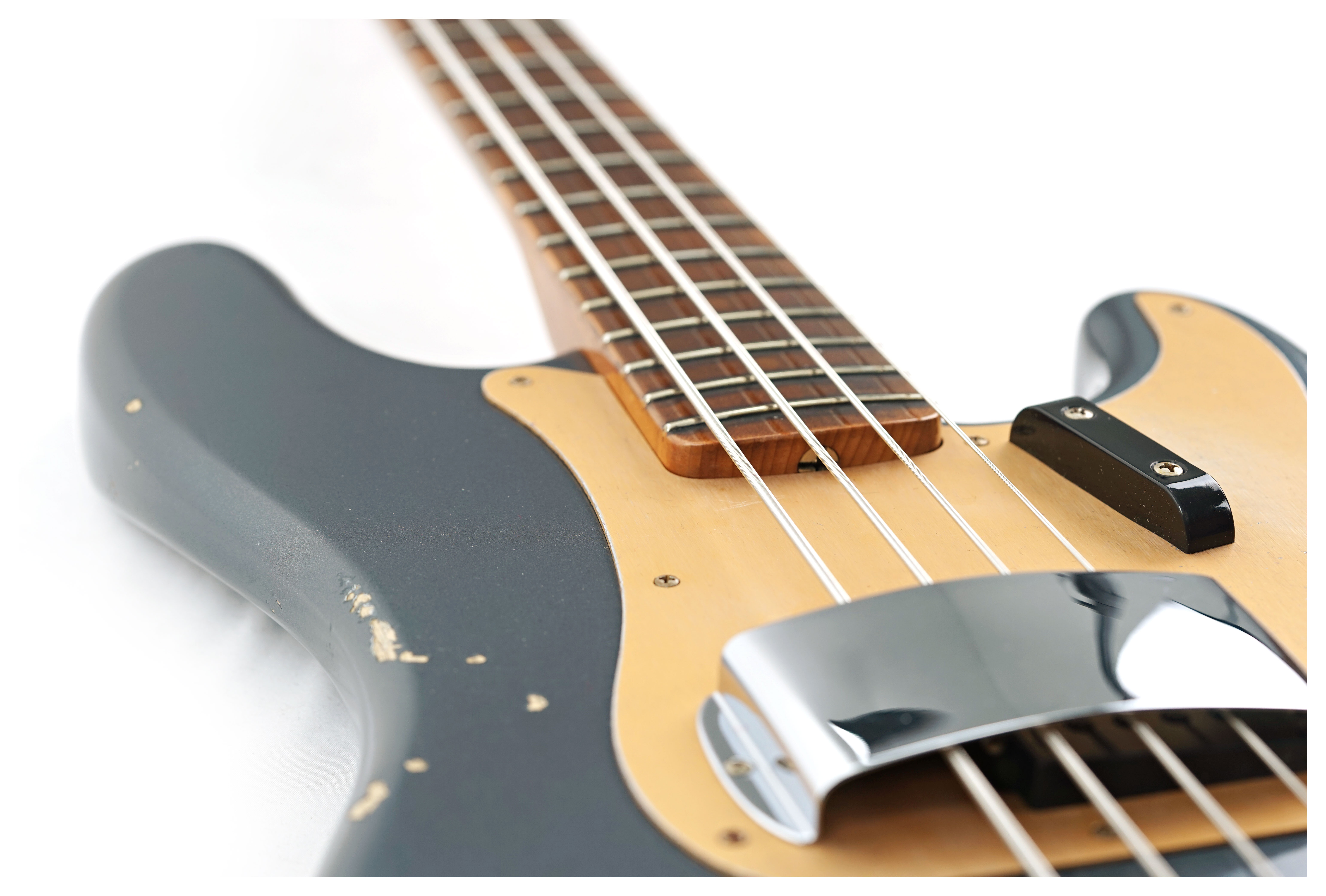 GUITARGUITAR Fender Custom Shop Precision Jazz Bass Relic Charcoal Frost Metallic #R143504