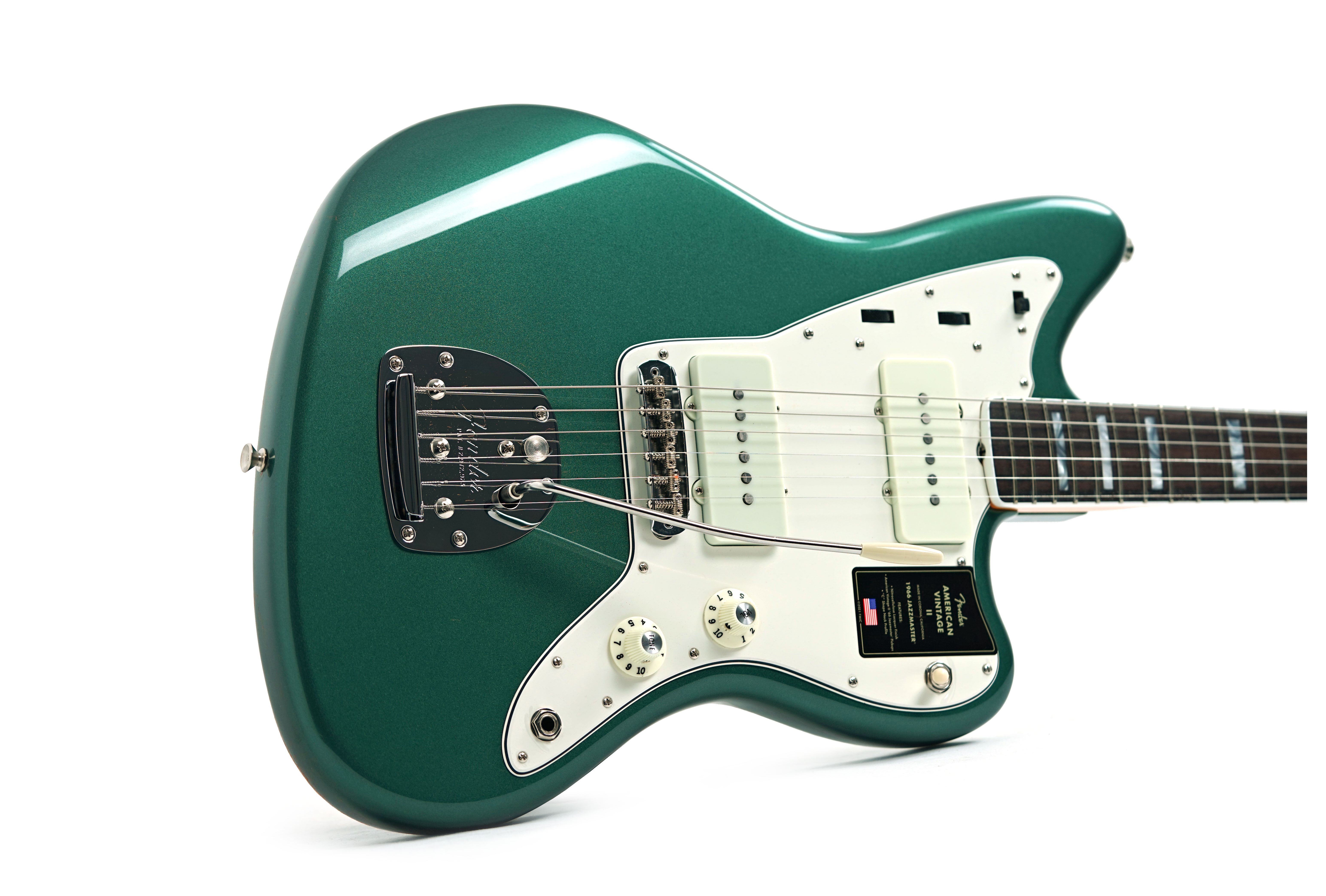 GUITARGUITAR Fender American Vintage II 1966 Jazzmaster Sherwood Green Metallic Rosewood Fingerboard #V2559147
