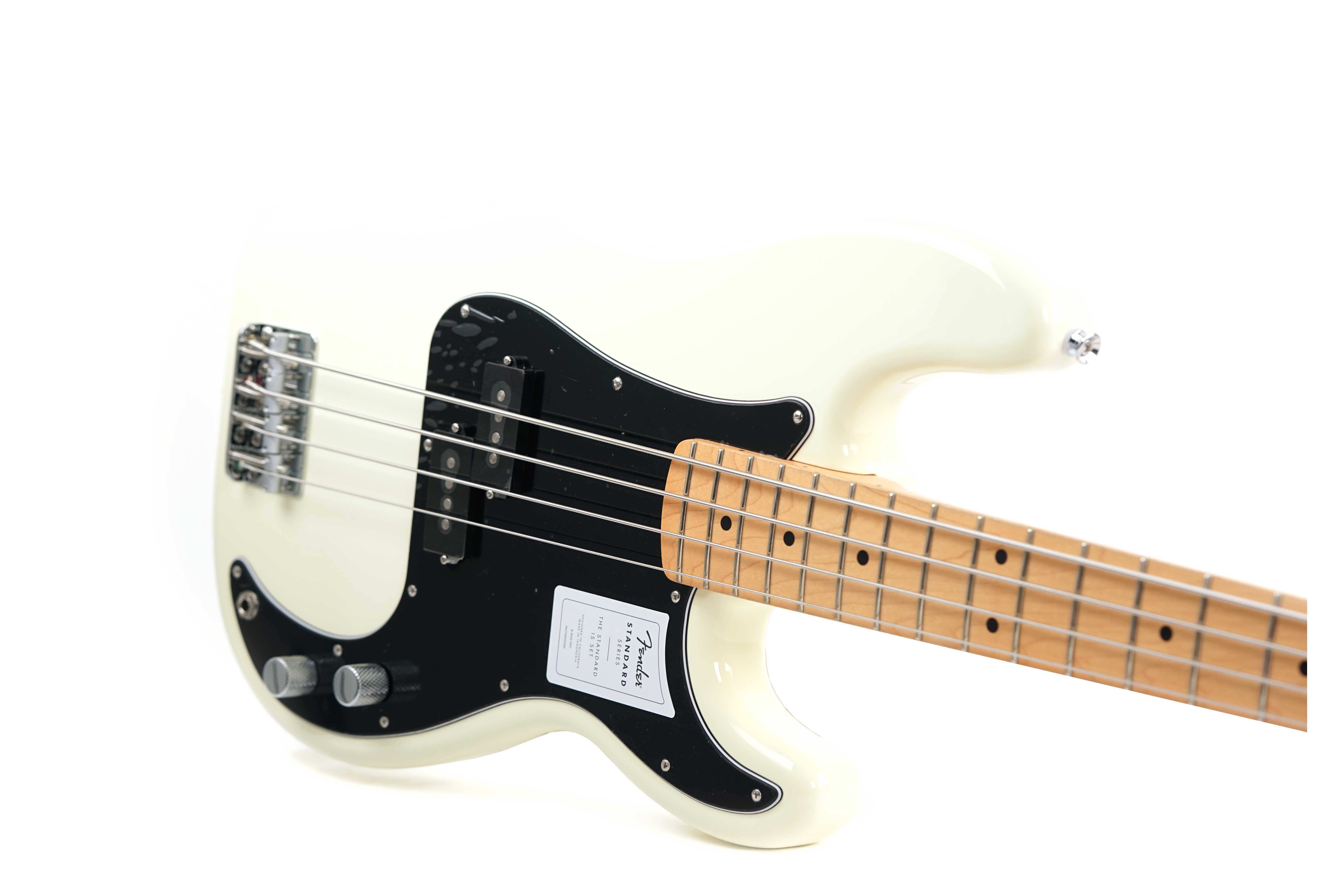 GUITARGUITAR Fender Standard Precision Bass Olympic White Maple Fingerboard
