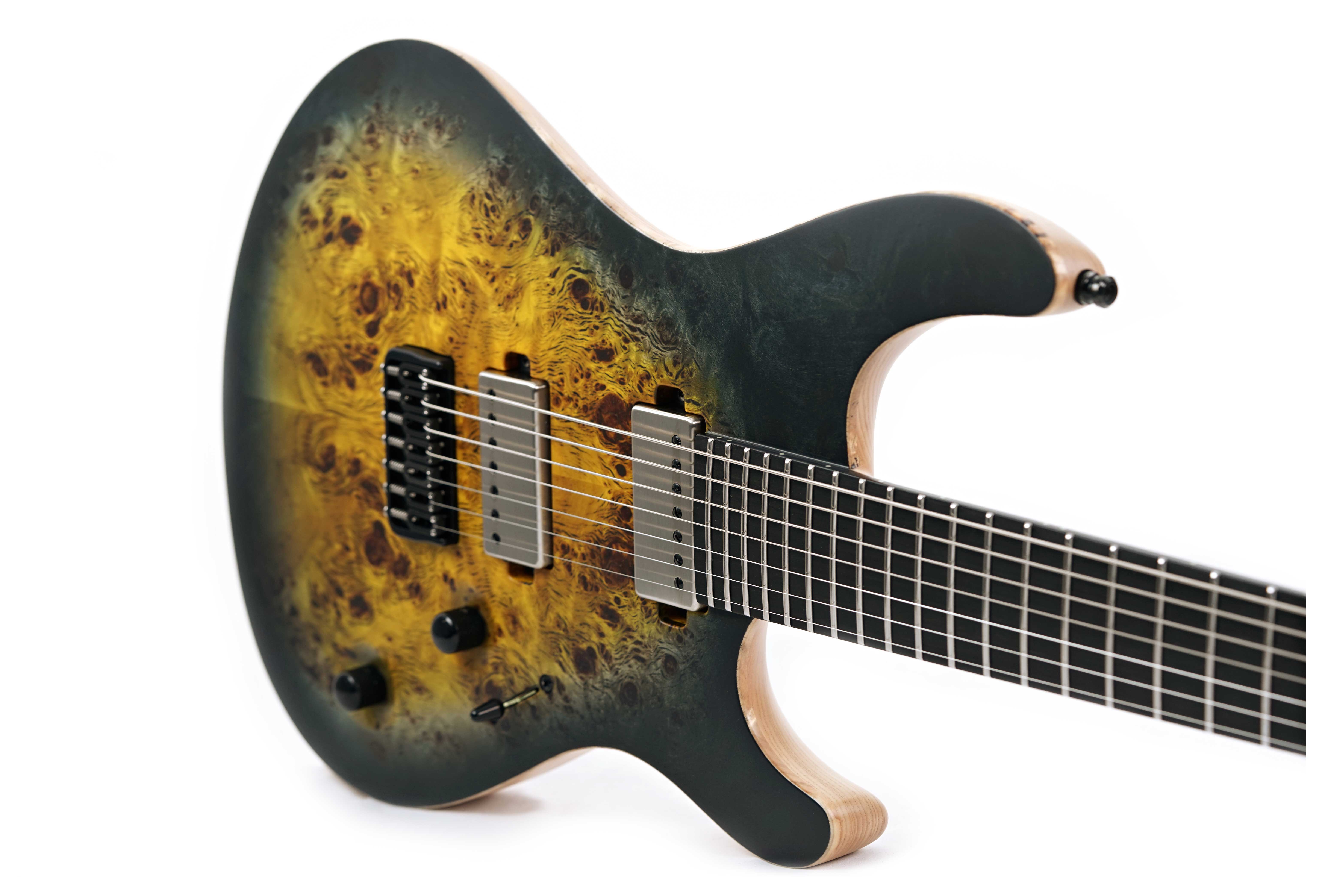 GUITARGUITAR Mayones Regius 7 Eye Poplar 4A Custom Nuclear Burst Satin Black Hardware #RF2409980