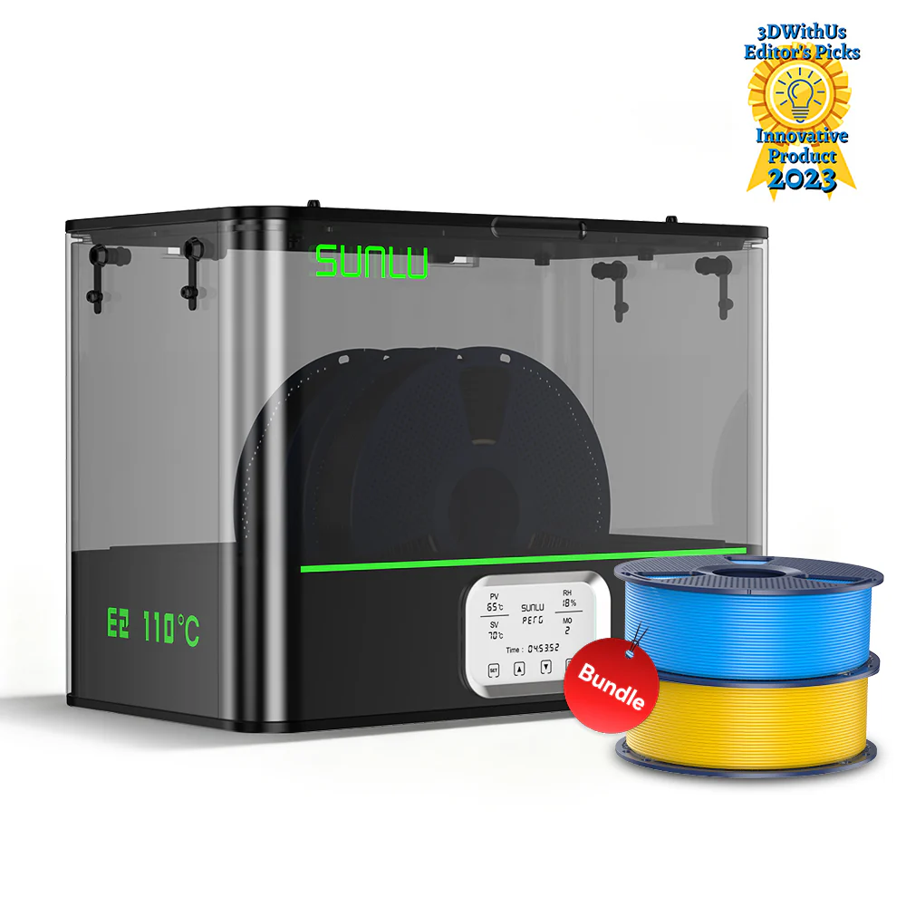 [20%off Offer] SUNLU FilaDryer E2, Up to 110℃, Professional Drying and Annealing, Born for Engineering 3D Printing Filaments