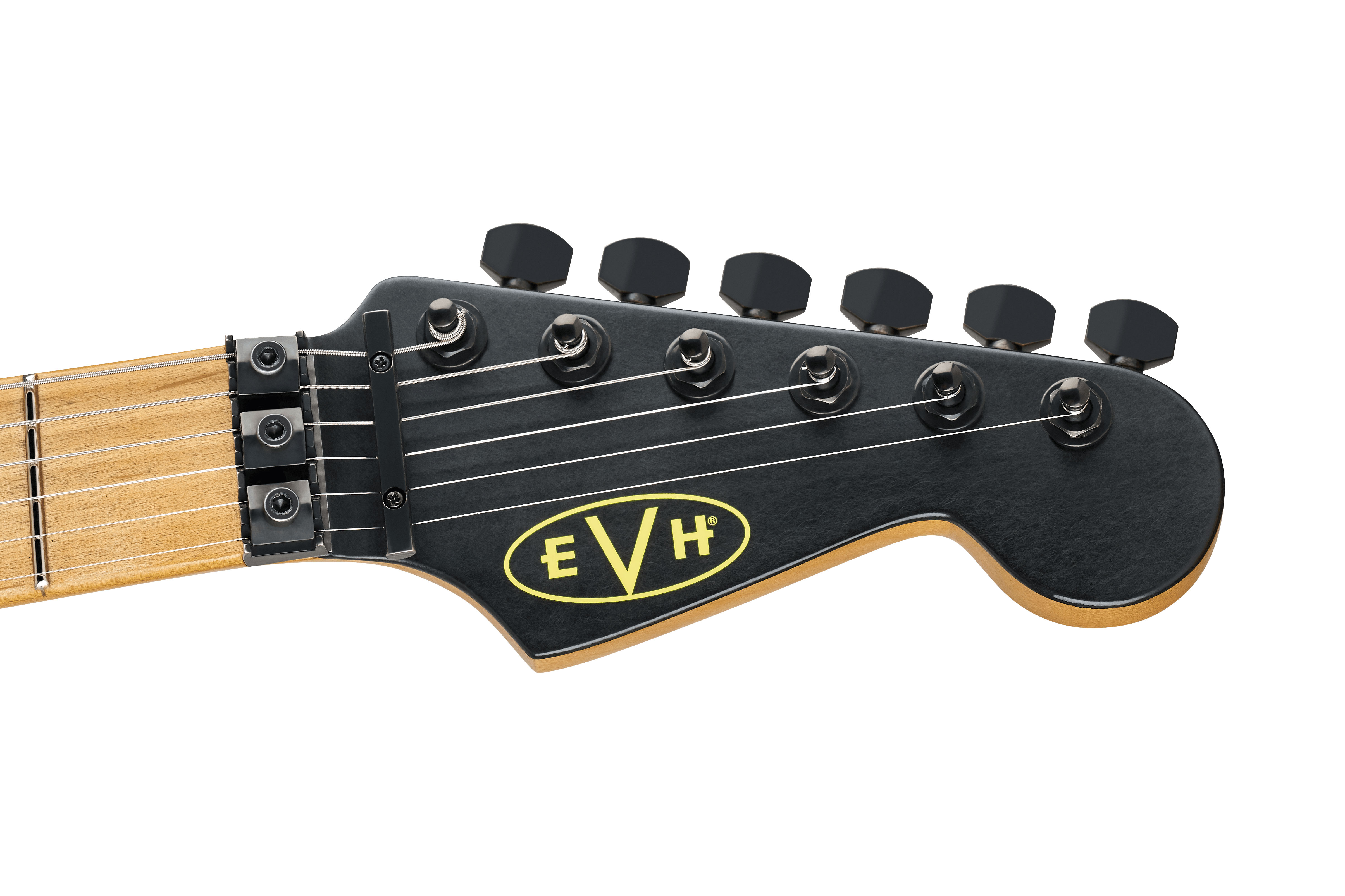 GUITARGUITAR EVH Limited Edition Striped Series Frankenstein Frankie Maple Fingerboard Black with Yellow Stripes Aged