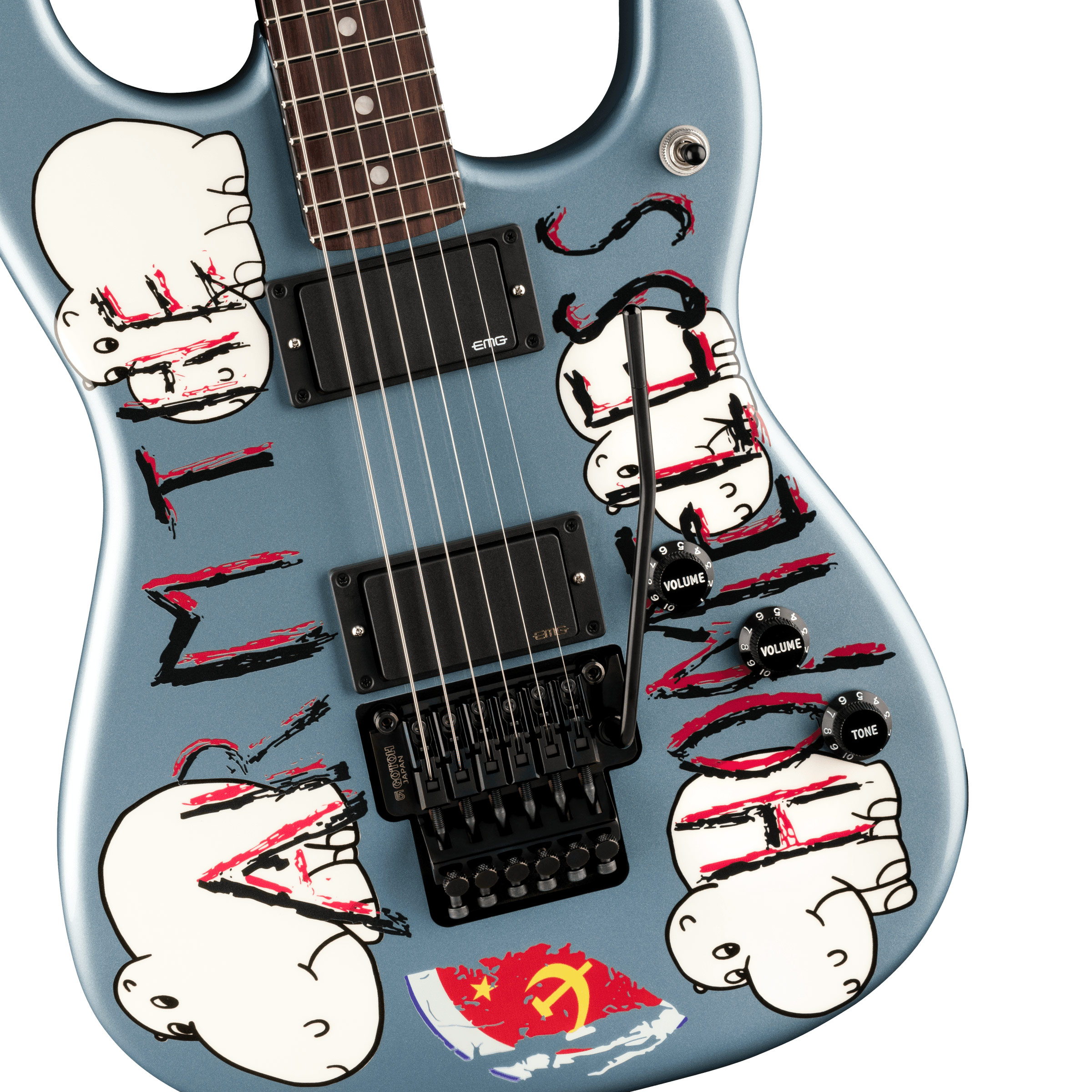 GUITARGUITAR Fender Tom Morello Arm the Homeless Stratocaster Blue Ice Metallic Rosewood Fingerboard