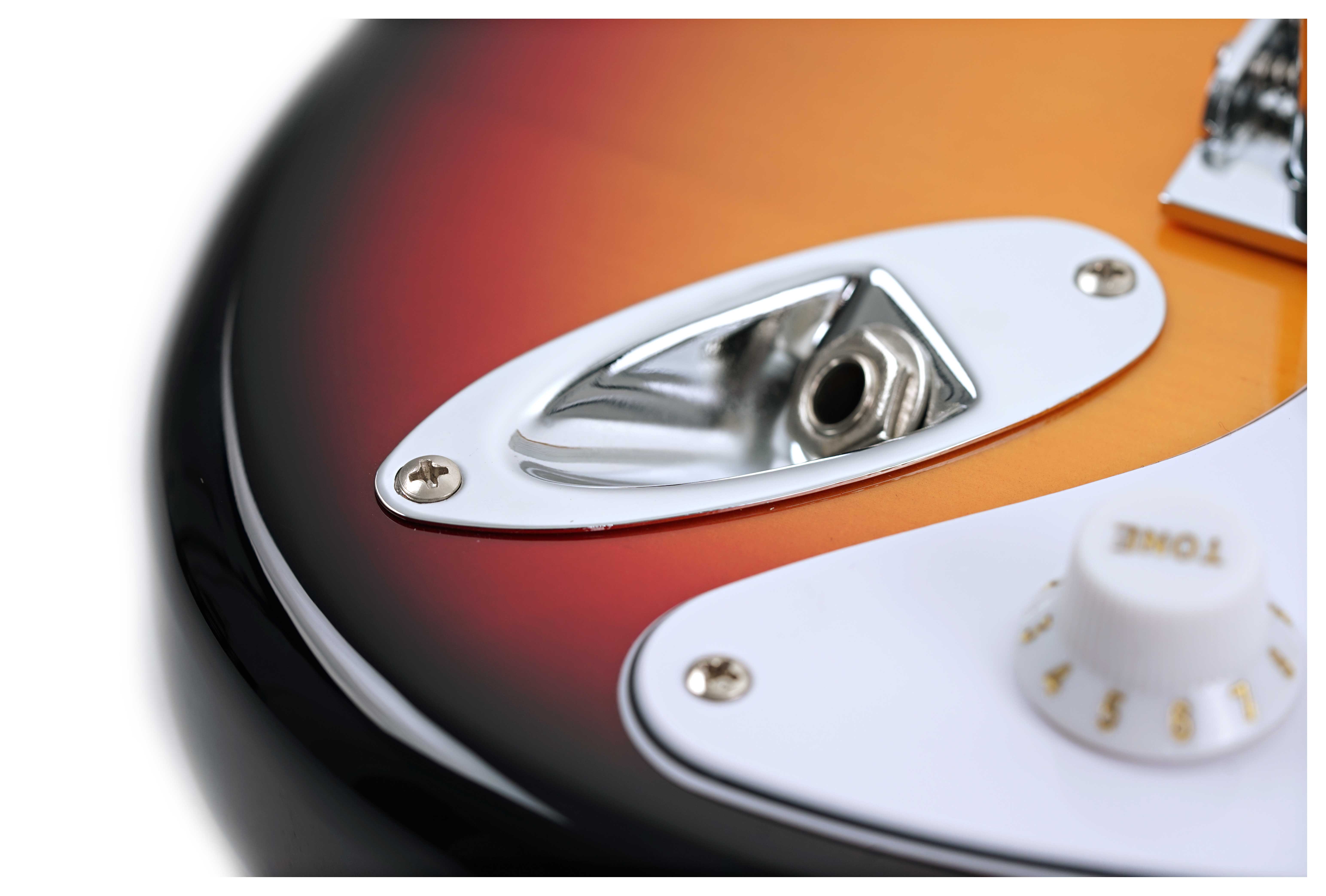 GUITARGUITAR Squier Affinity Series Stratocaster Junior HSS Laurel Fingerboard White Pickguard 3 Colour Sunburst
