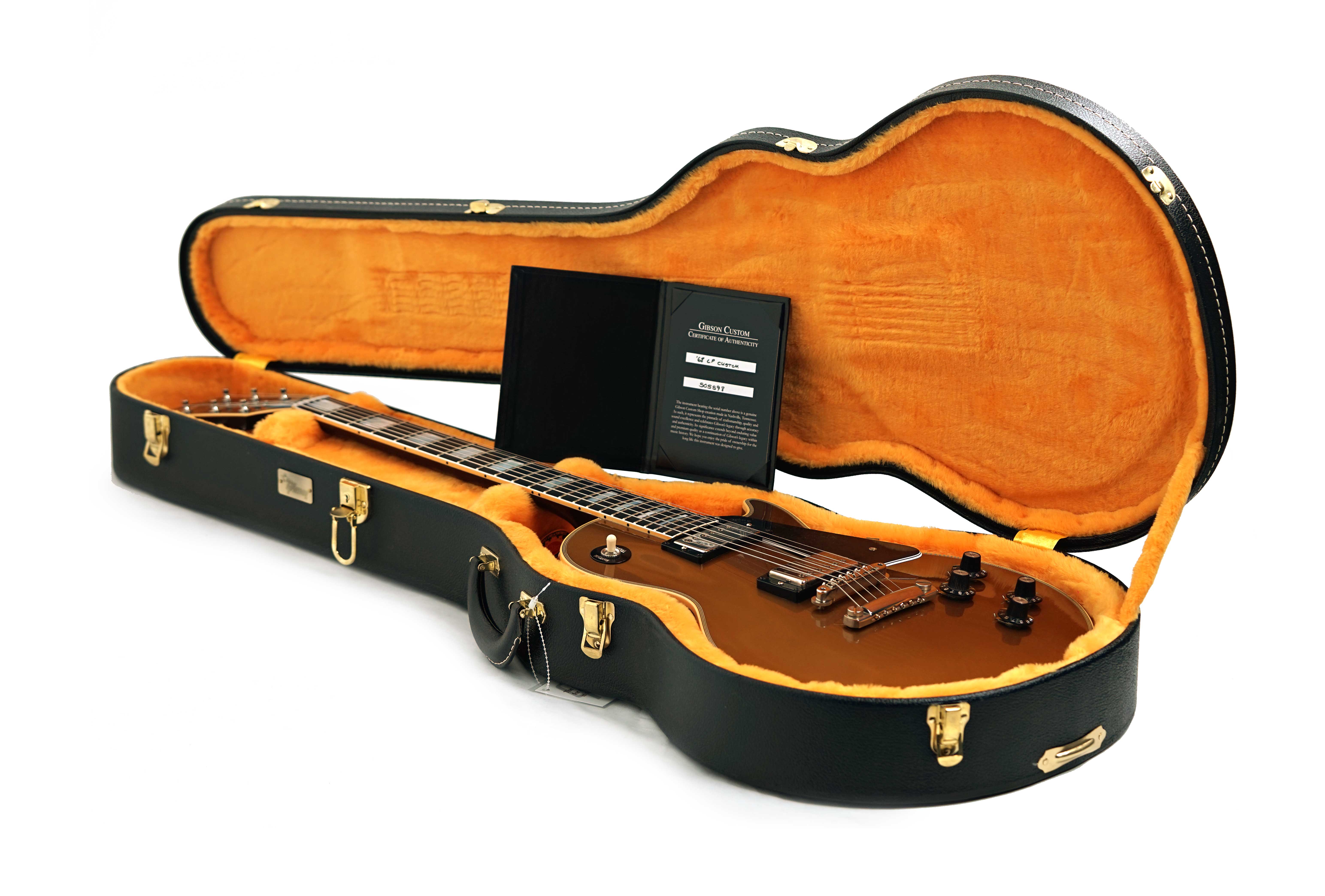 GUITARGUITAR Gibson Custom Shop Dealer Select 1968 Les Paul Custom VOS Gold Top Dark Back #505598