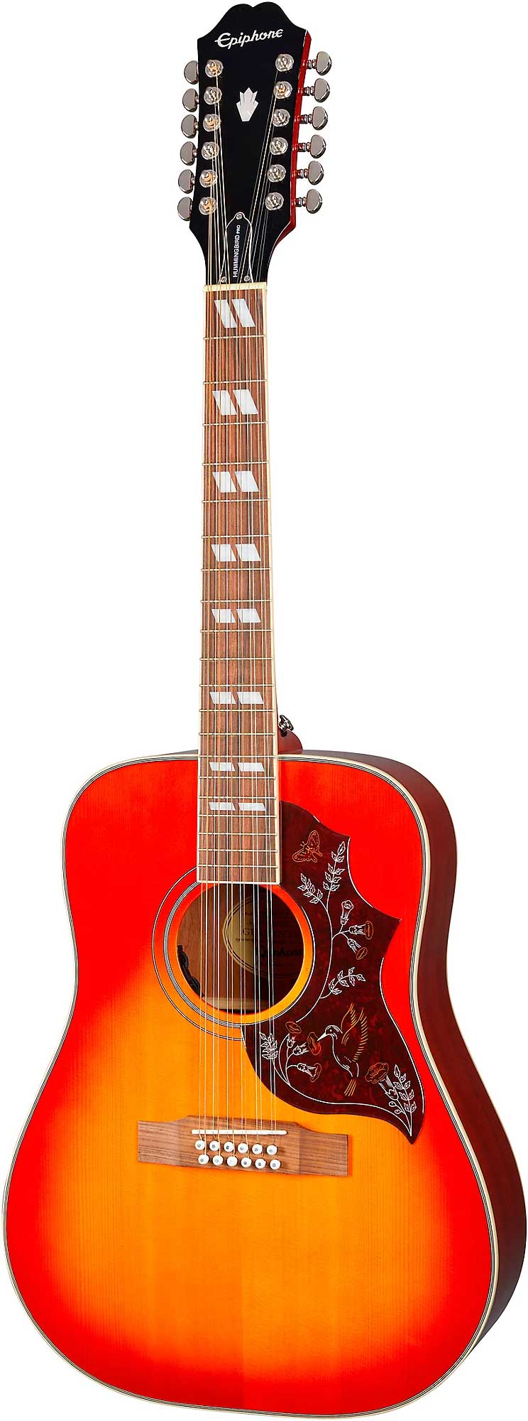 GUITARGUITAR Epiphone Inspired by Gibson Hummingbird Pro 12 String Aged Cherry Sunburst Gloss