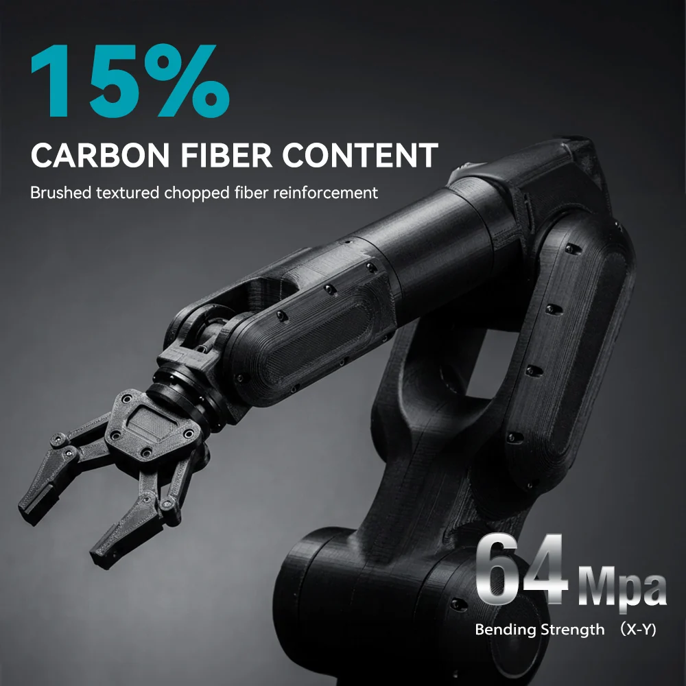 [MOQ: 3KG] PLA-CF, PLA Carbon Fiber 3D Printer Filament 1KG, filled with 15% Carbon Fiber