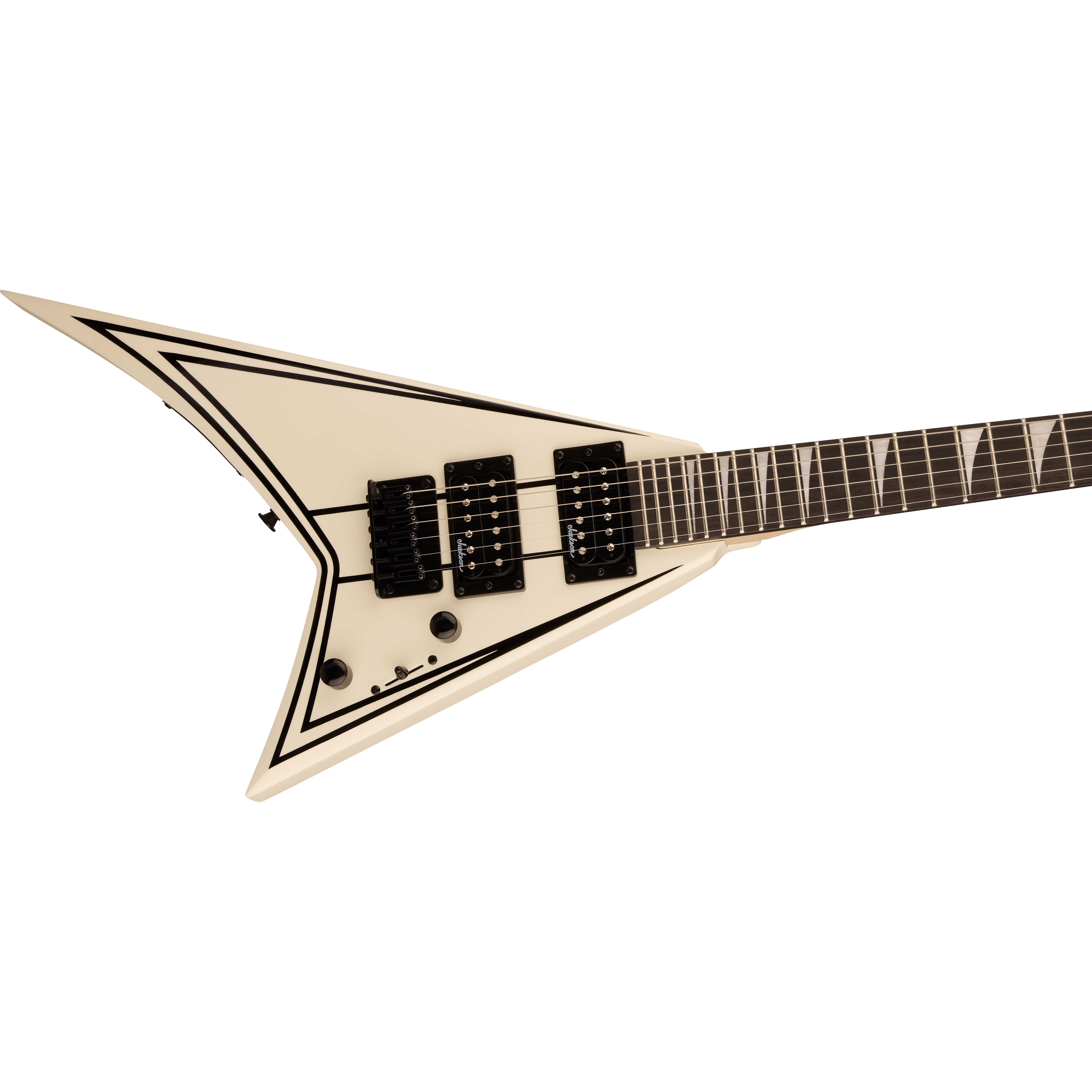 GUITARGUITAR Jackson JS1X RR Minion Vintage White with Black Pinstripes Amaranth Fingerboard