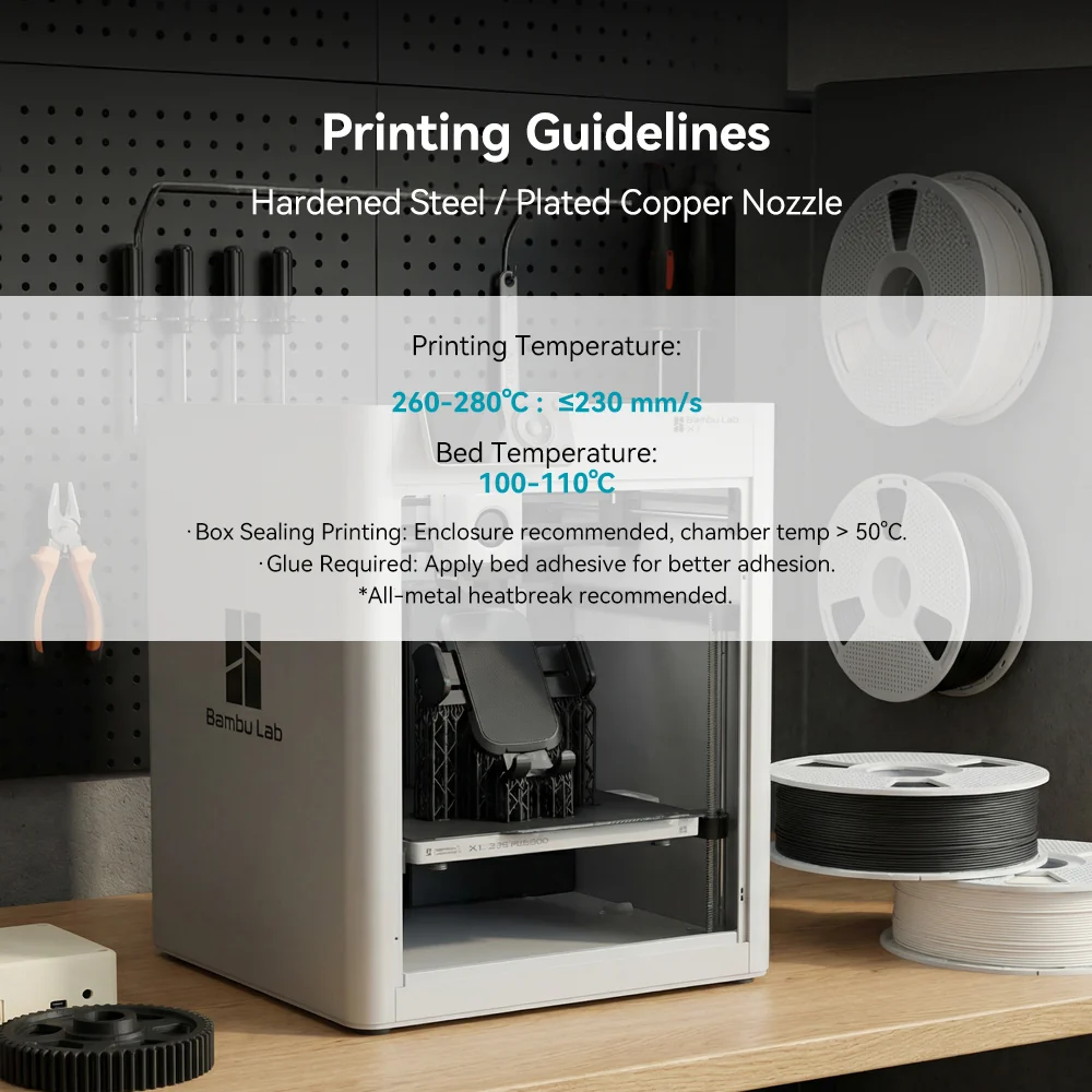 PC-ABS 3D Printer Filament, High-performance 3D Filament 1KG