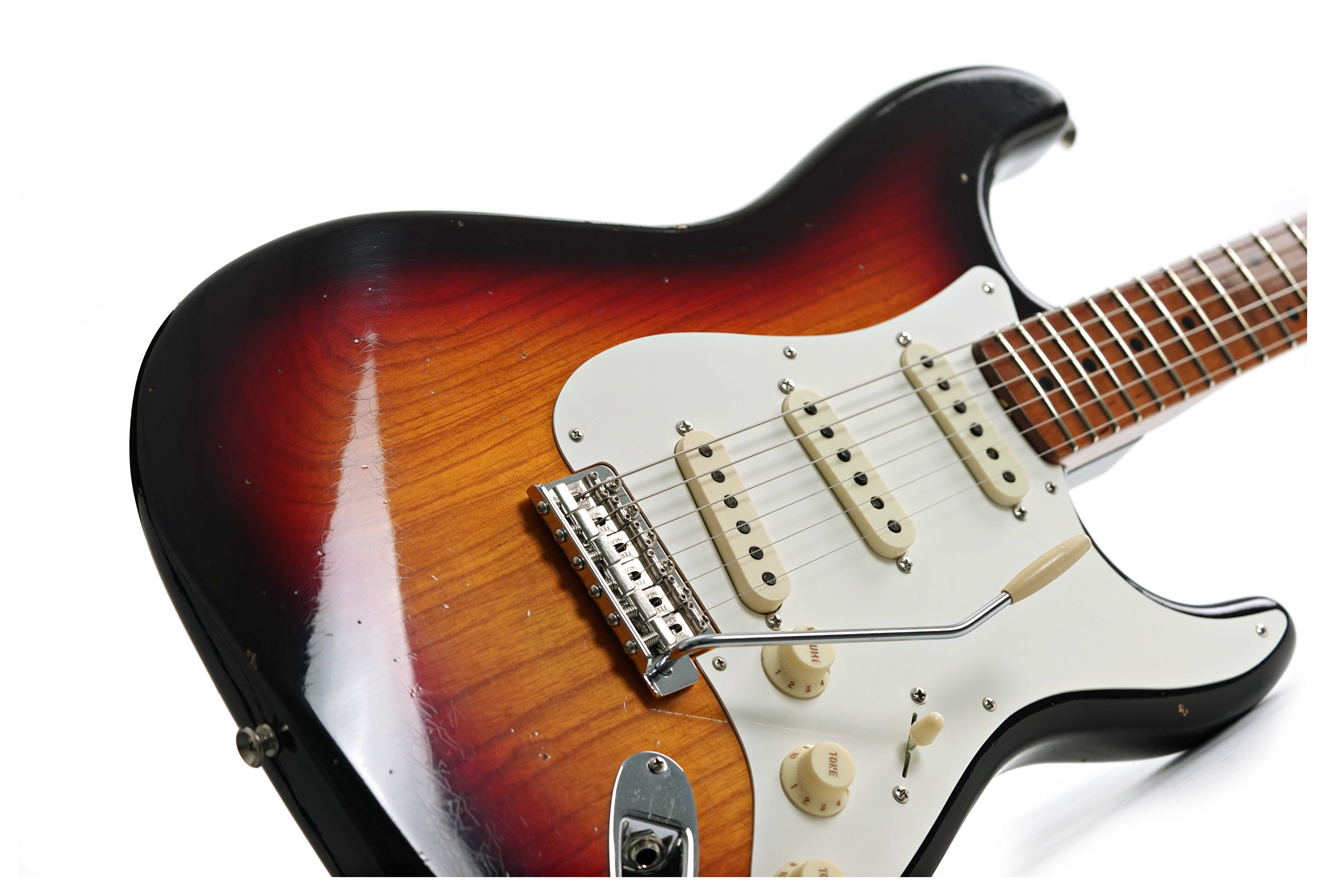 GUITARGUITAR Fender Custom Shop Limited Edition 58 Stratocaster Journeyman Relic Closet Classic Hardware Chocolate 3 Colour Sunburst #CZ577074