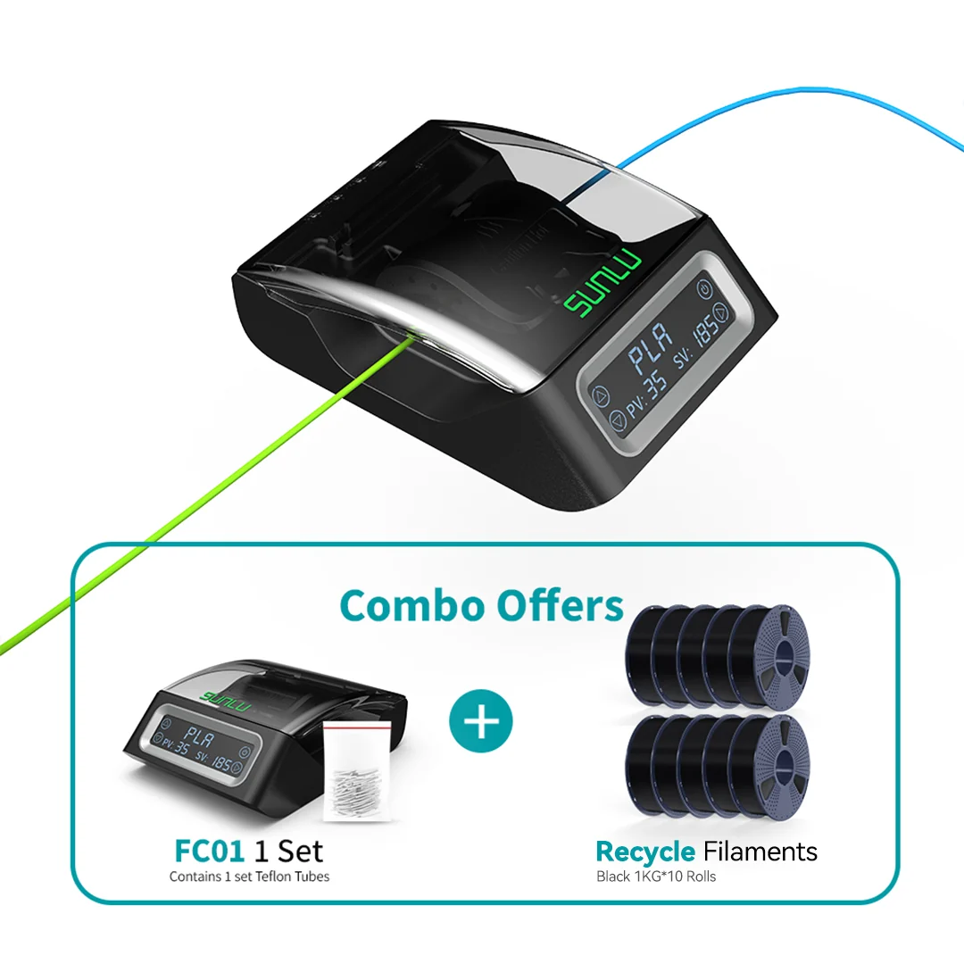 SUNLU Filament Connector FC01, Fusion Splicer, Weldable to 1.75mm PLA, ABS, PETG, PCL, PA and PC Filament