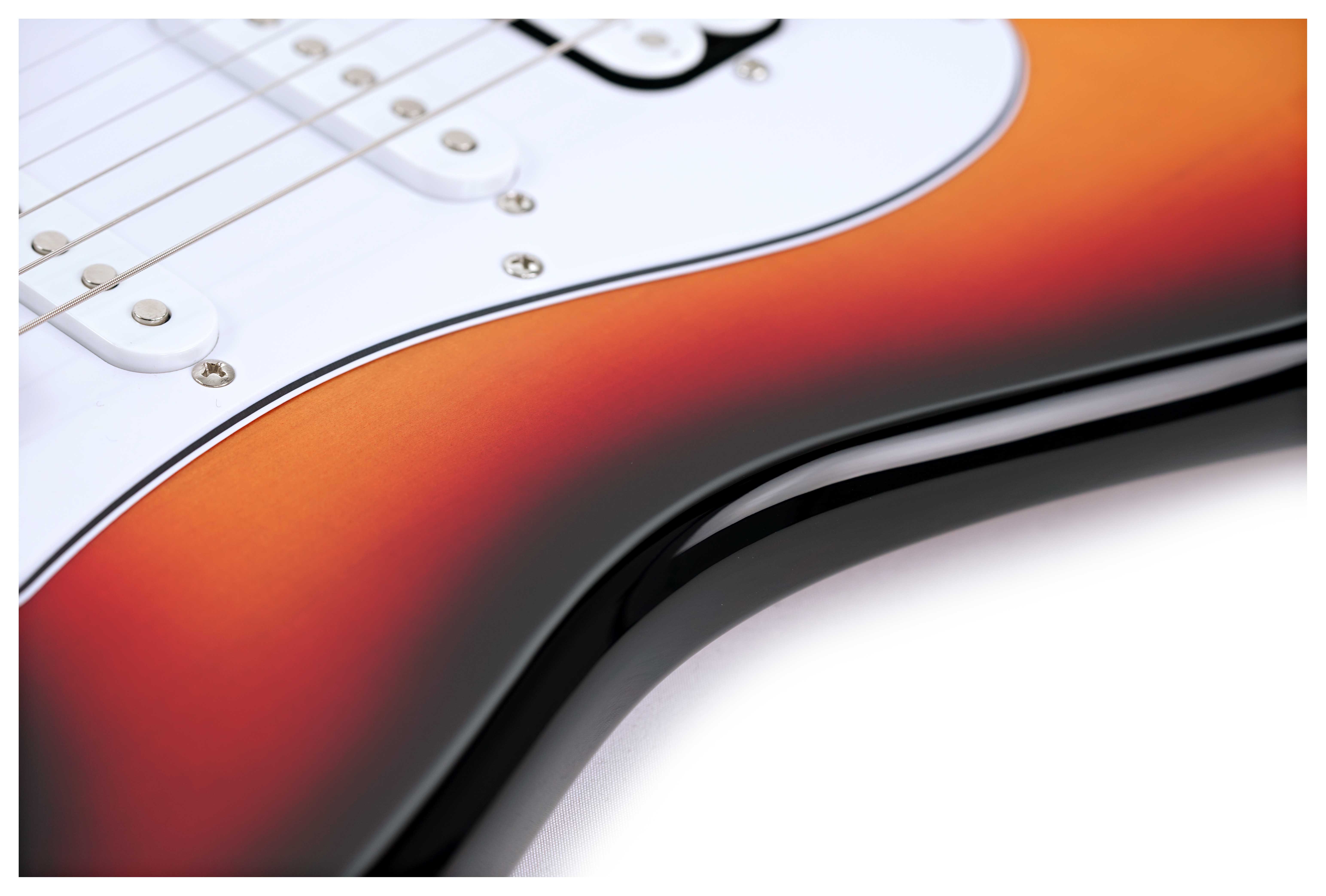 GUITARGUITAR Squier Affinity Series Stratocaster Junior HSS Laurel Fingerboard White Pickguard 3 Colour Sunburst