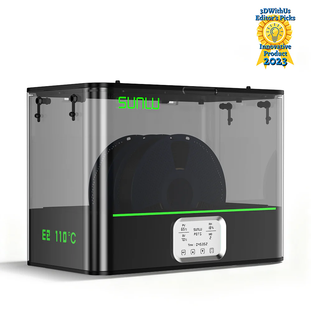 [20%off Offer] SUNLU FilaDryer E2, Up to 110℃, Professional Drying and Annealing, Born for Engineering 3D Printing Filaments