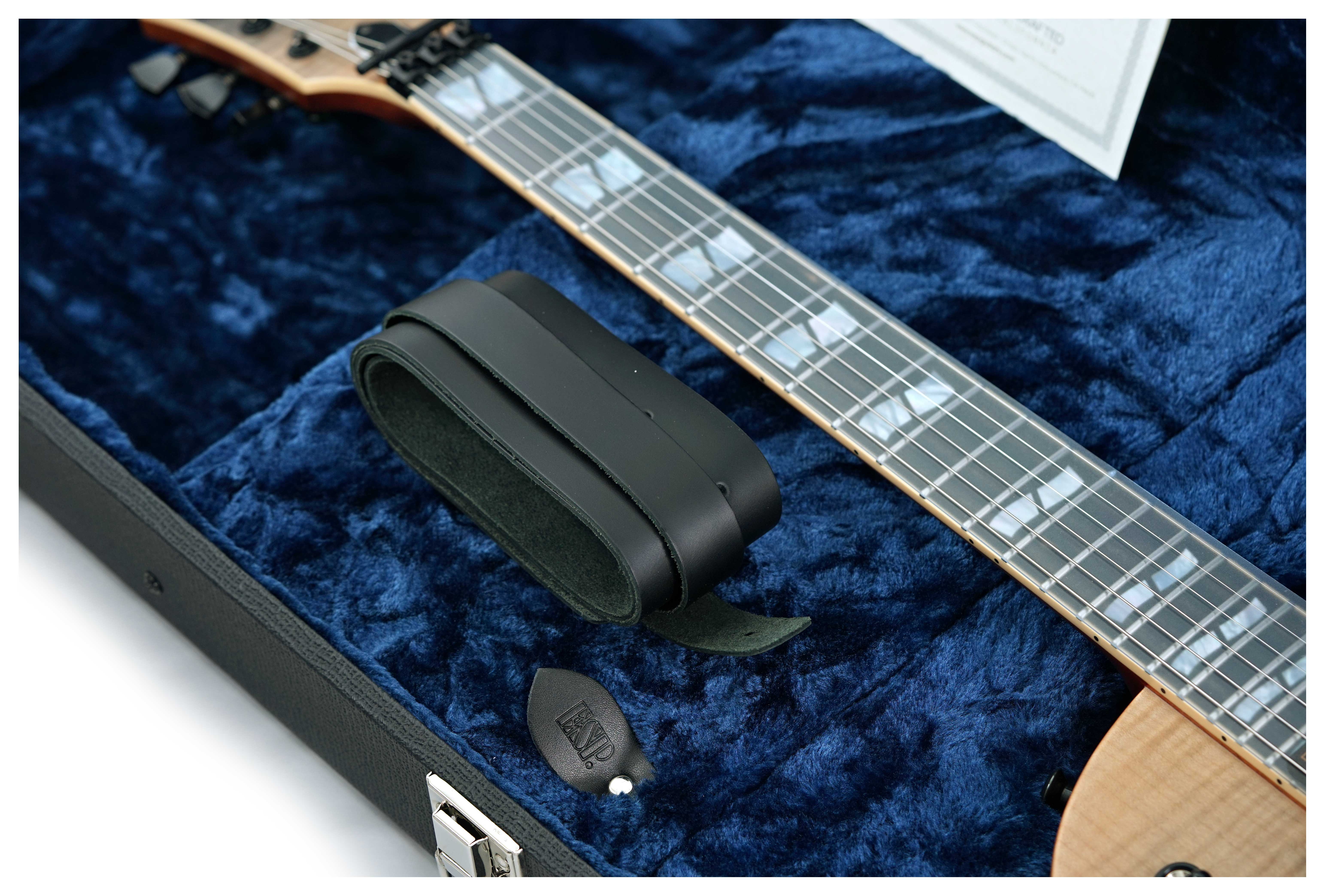 GUITARGUITAR ESP USA Eclipse Flame Maple EMG FR Black Natural Fade Satin (Ex-Demo) #US24302