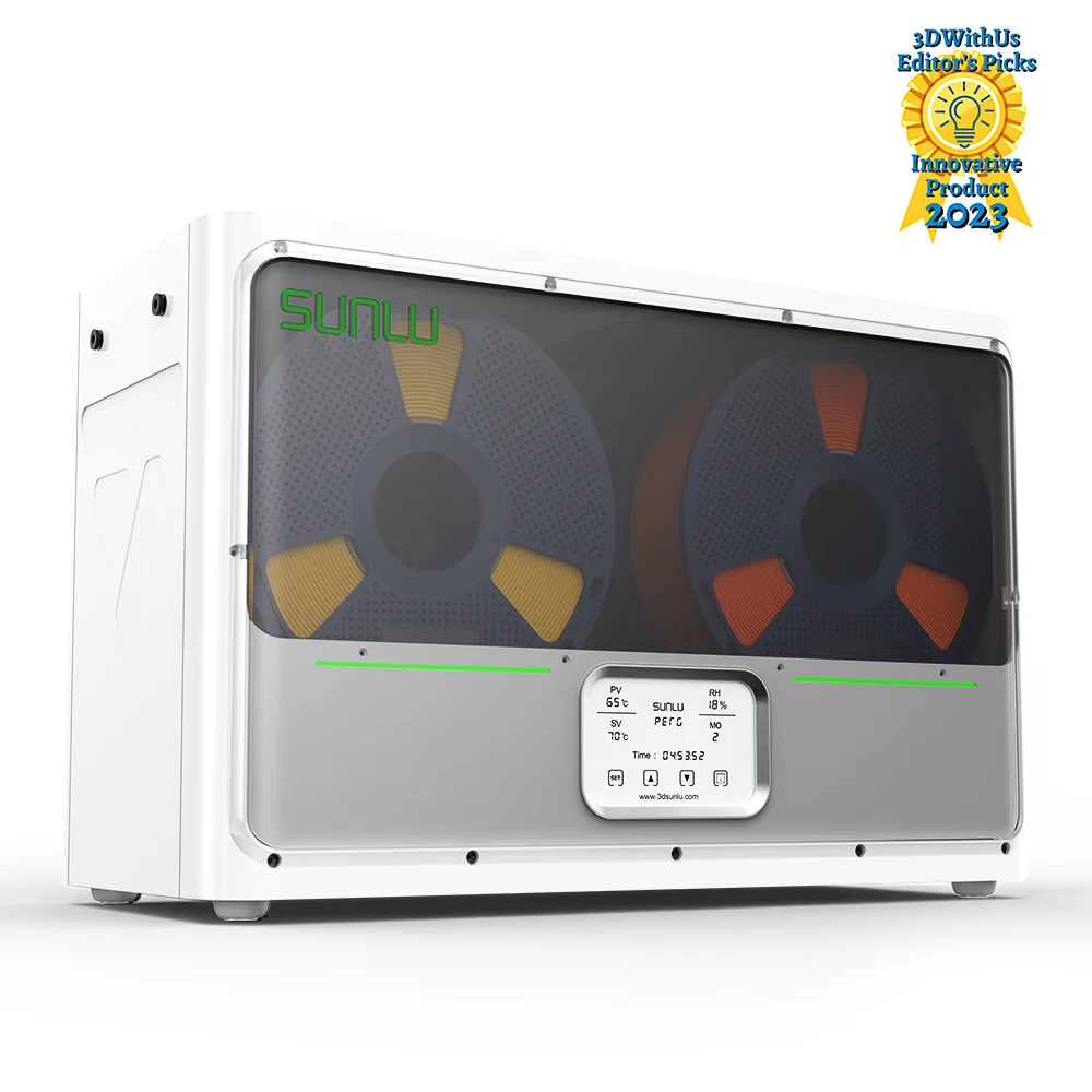 SUNLU FilaDryer S4, Temperature Balance and High Efficiency, the First Dryer for 4 Spools Capacity