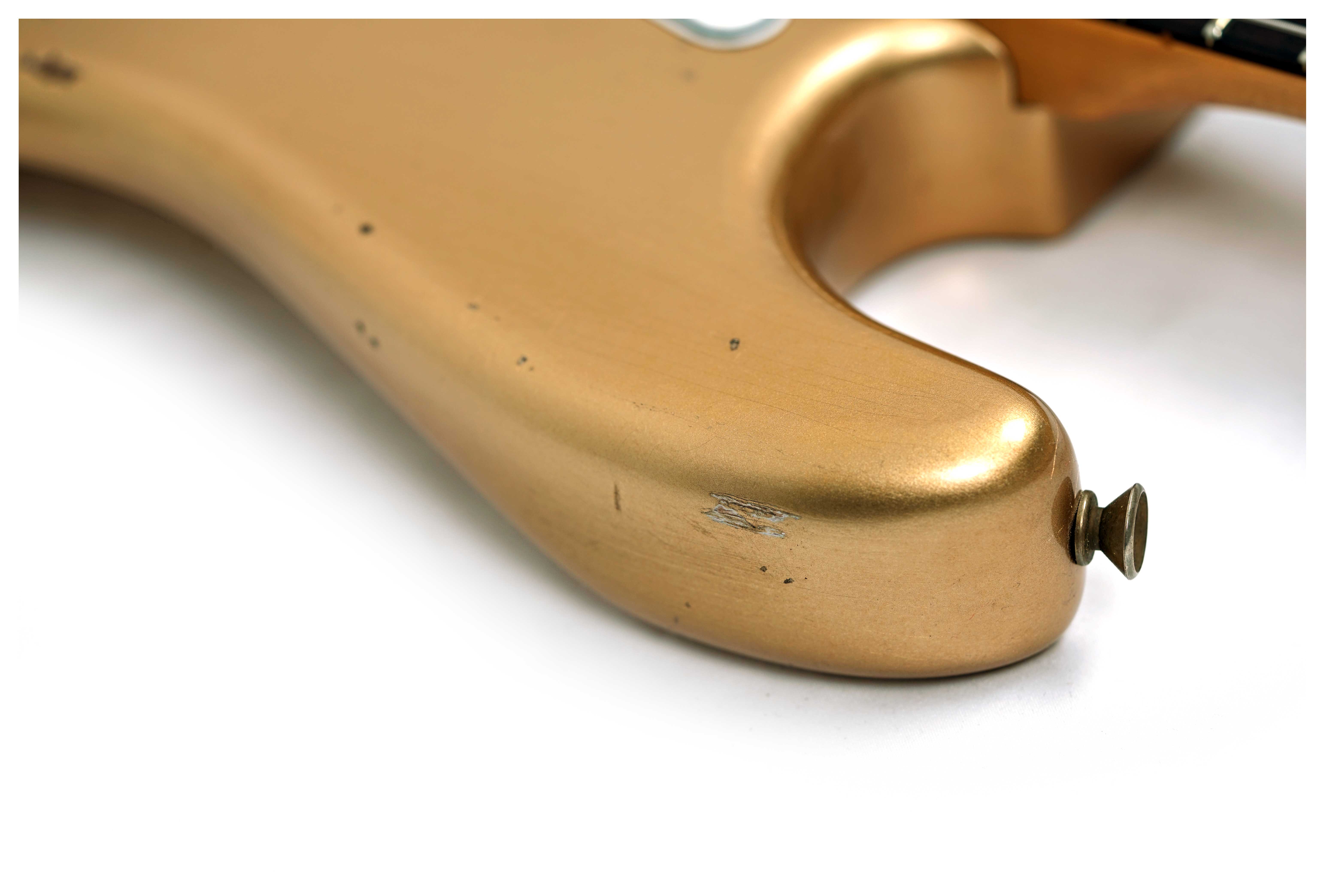 GUITARGUITAR Fender Custom Shop Mid 60's Stratocaster Relic HLE Gold Left Handed #R144606
