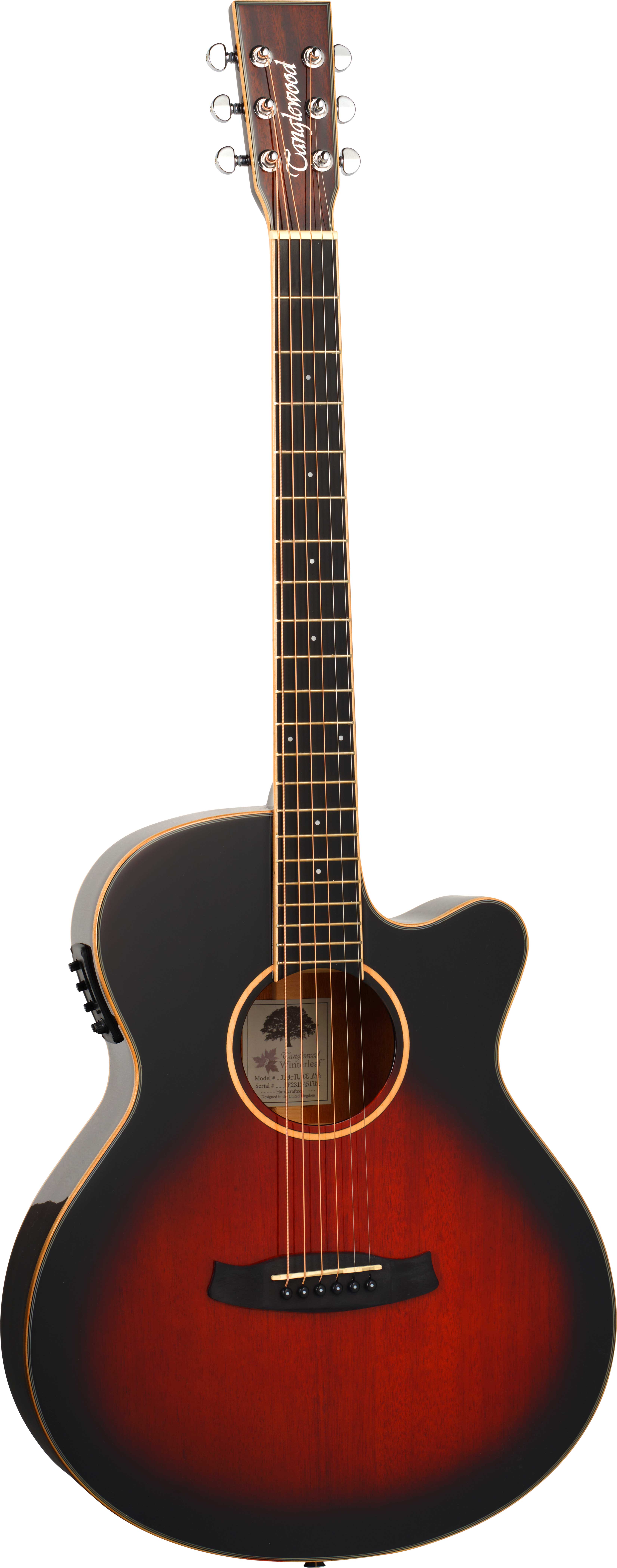 GUITARGUITAR Tanglewood TW4TLCEAVB Electro Acoustic Thinline Super Folk Autumn Vintage Gloss
