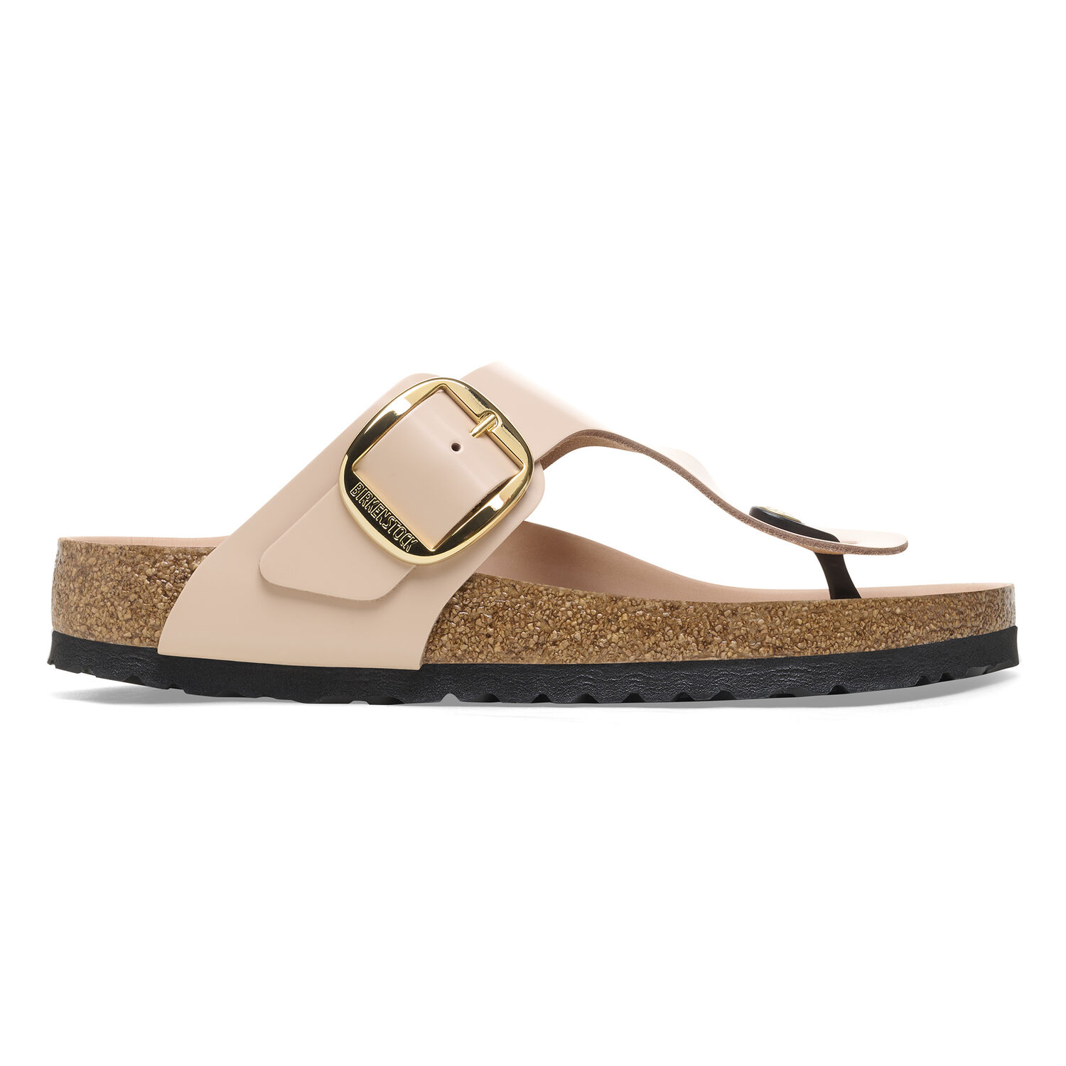 BIRKENSTOCK Gizeh Big Buckle Natural Leather Patent
