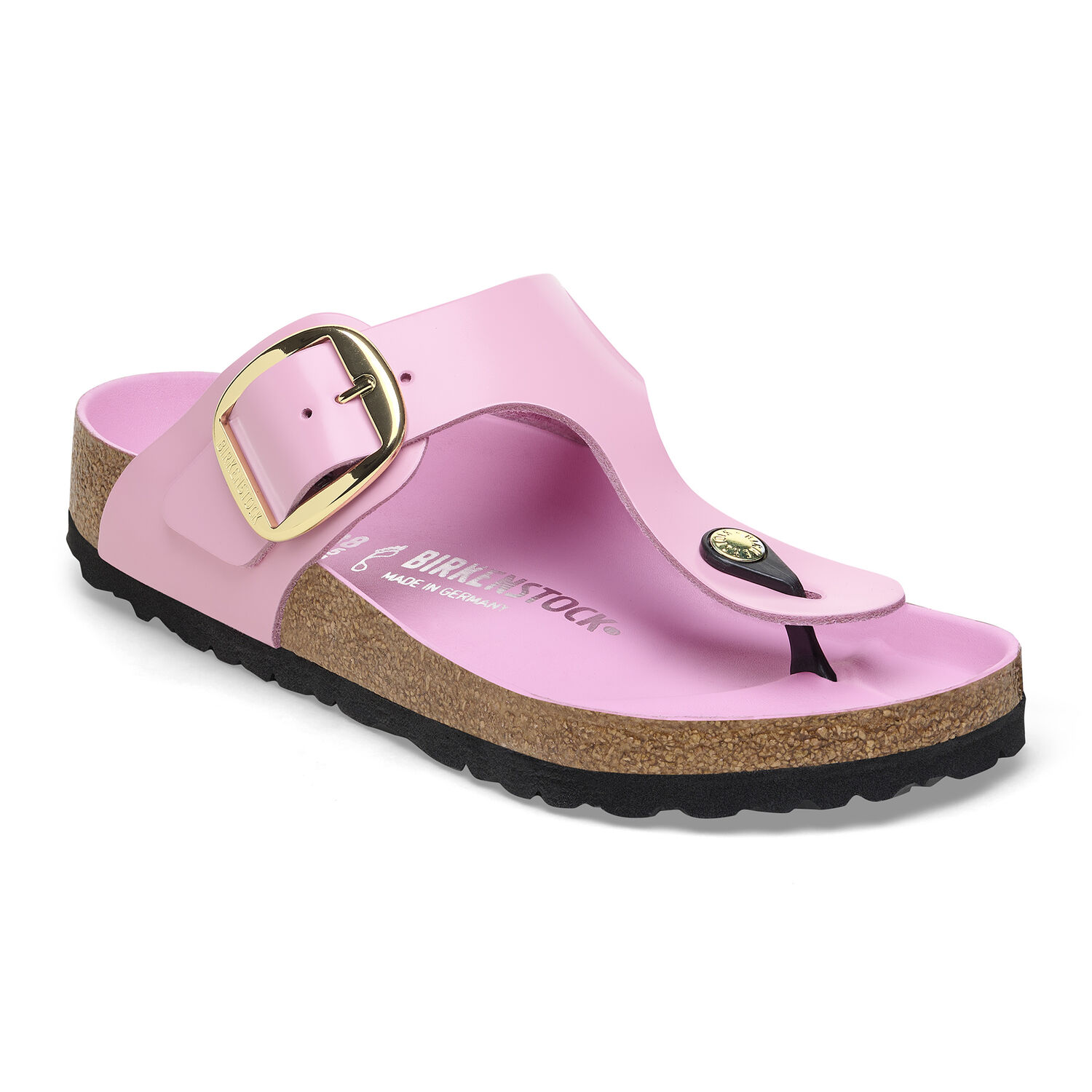 BIRKENSTOCK Gizeh Big Buckle Natural Leather Patent