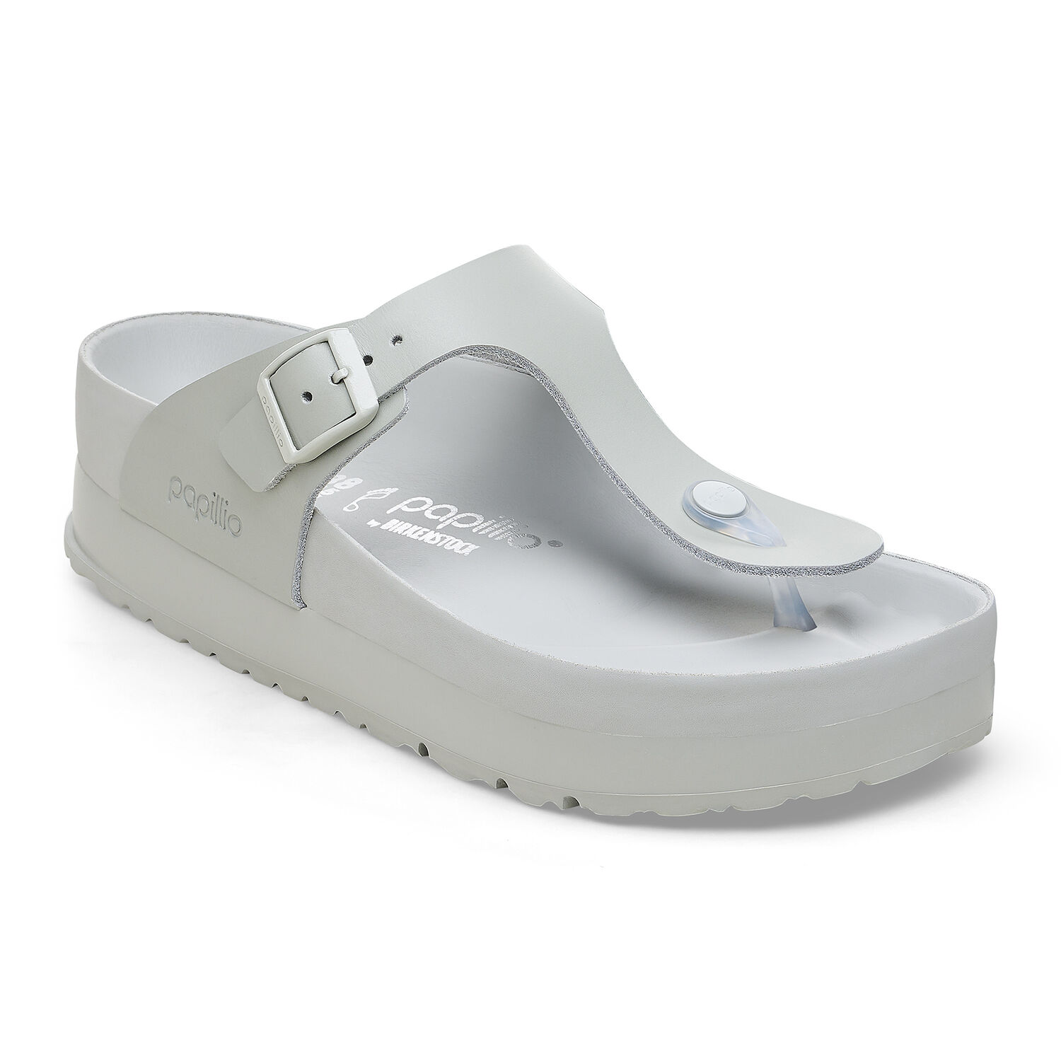 BIRKENSTOCK Gizeh Flex Platform Natural Leather