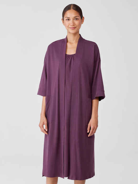 Eileen Fisher Organic Cotton Interlock Sleep Robe