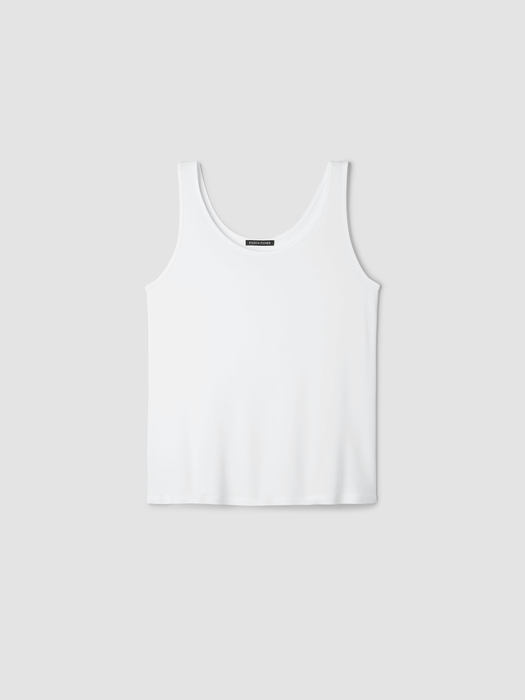 Eileen Fisher Stretch Silk Jersey Scoop Neck Tank
