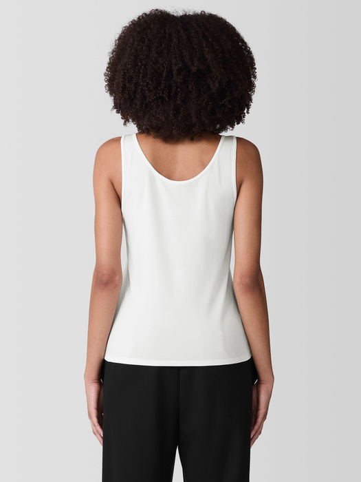 Eileen Fisher Stretch Silk Jersey Scoop Neck Tank