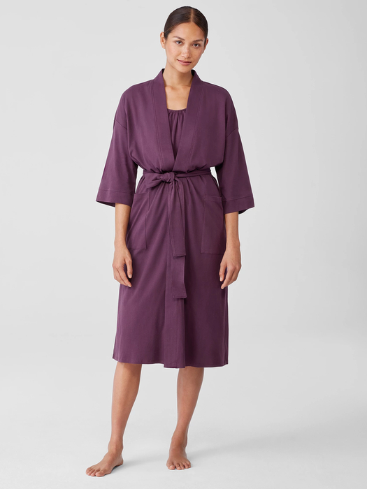 Eileen Fisher Organic Cotton Interlock Sleep Robe