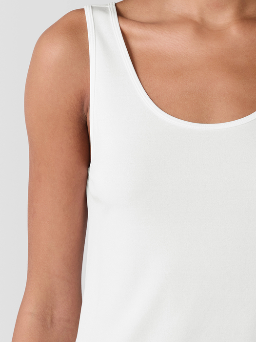 Eileen Fisher Stretch Silk Jersey Scoop Neck Tank