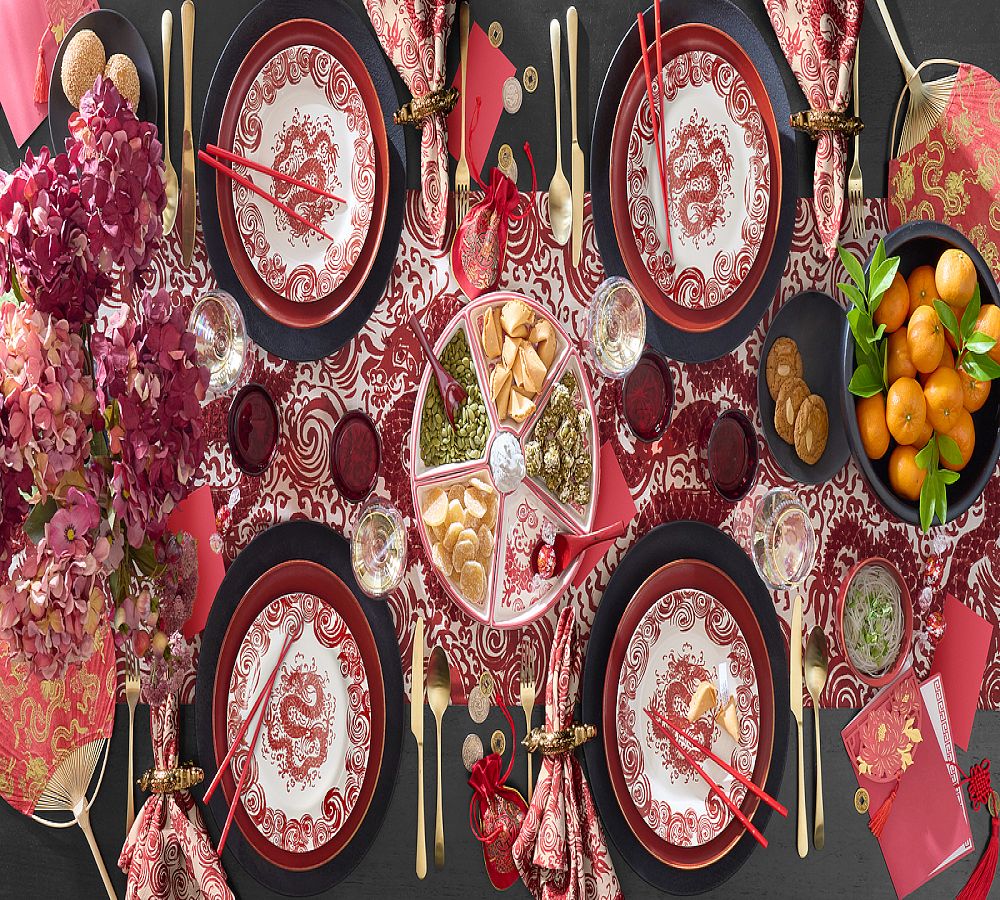 Pottery Barn Lunar New Year Salad Plates - Set of 4