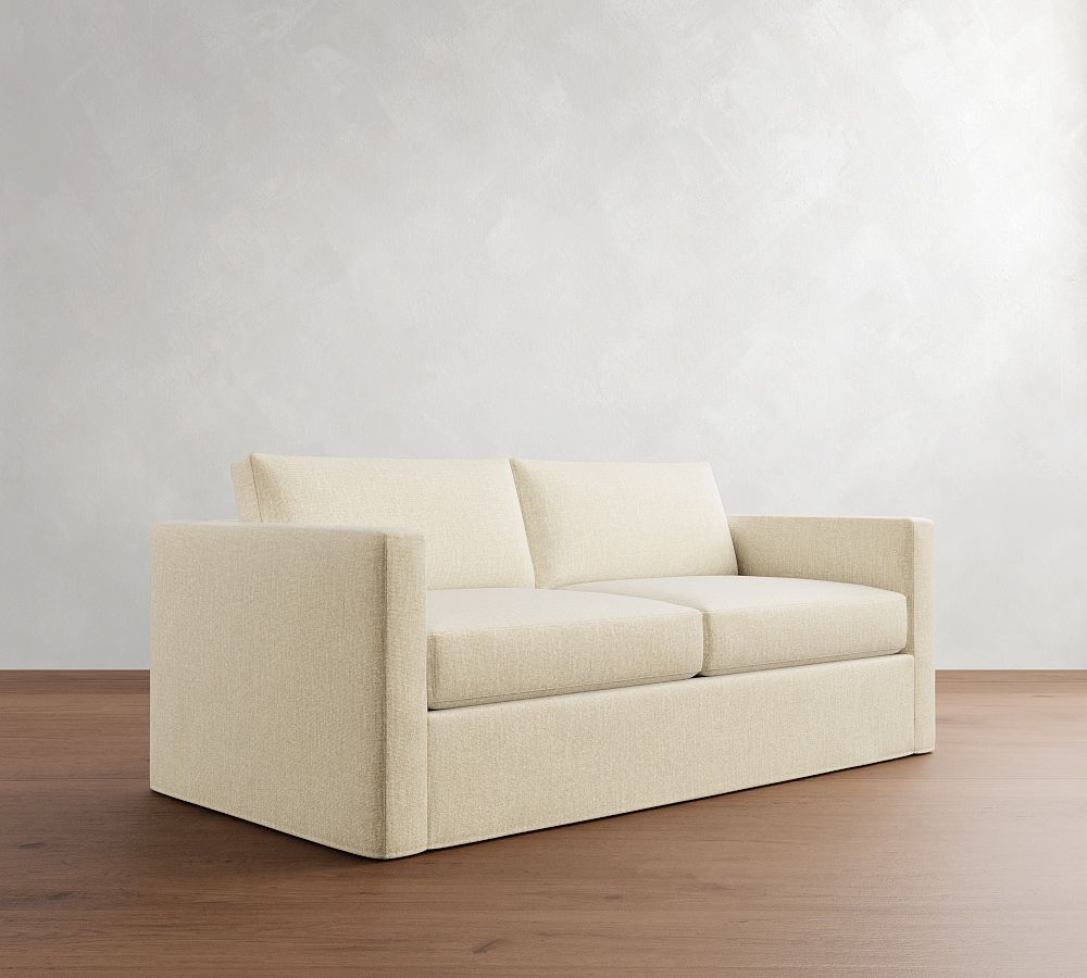 Pottery Barn Carmel Slim Arm Slipcovered Sleeper Sofa (81")