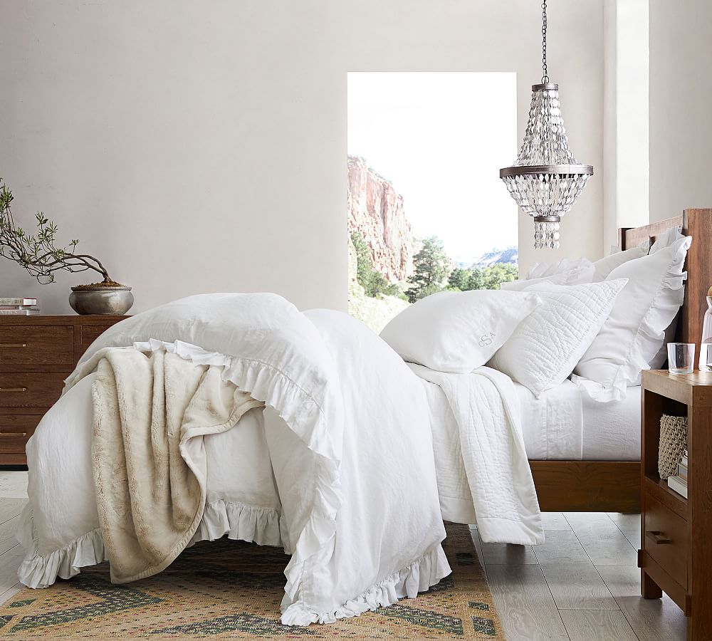 Pottery Barn Faux Fur Alpaca Throw Blanket