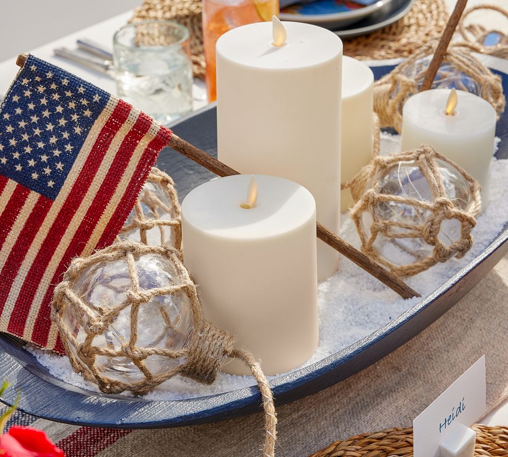 Pottery Barn Lit Jute Wrapped Orbs Garland