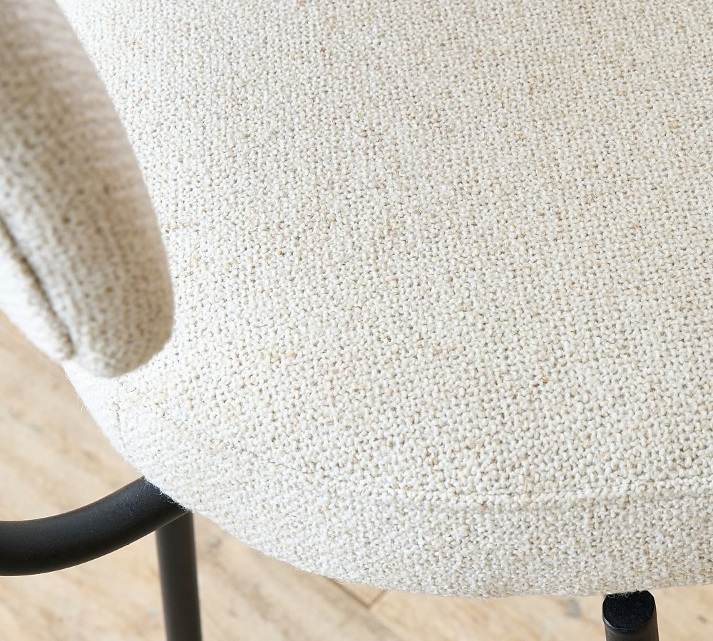 Pottery Barn Maison Upholstered Swivel Stool